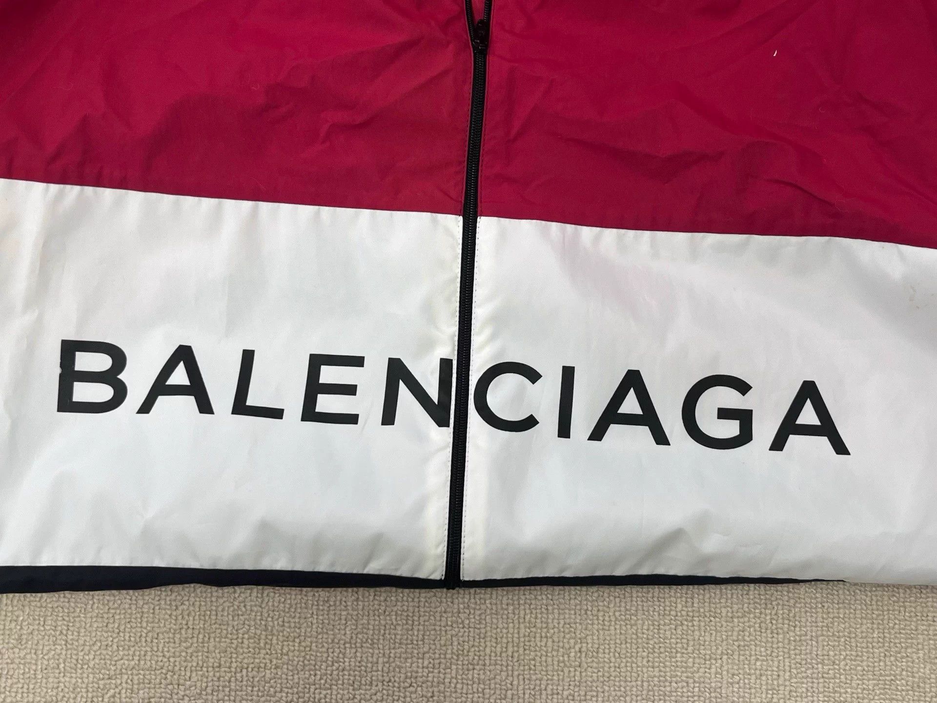 Balenciaga Balenciaga Logo Zip-Up Jacket, Women's, Red Size M / US 6-8 / IT 42-44 - 3 Thumbnail
