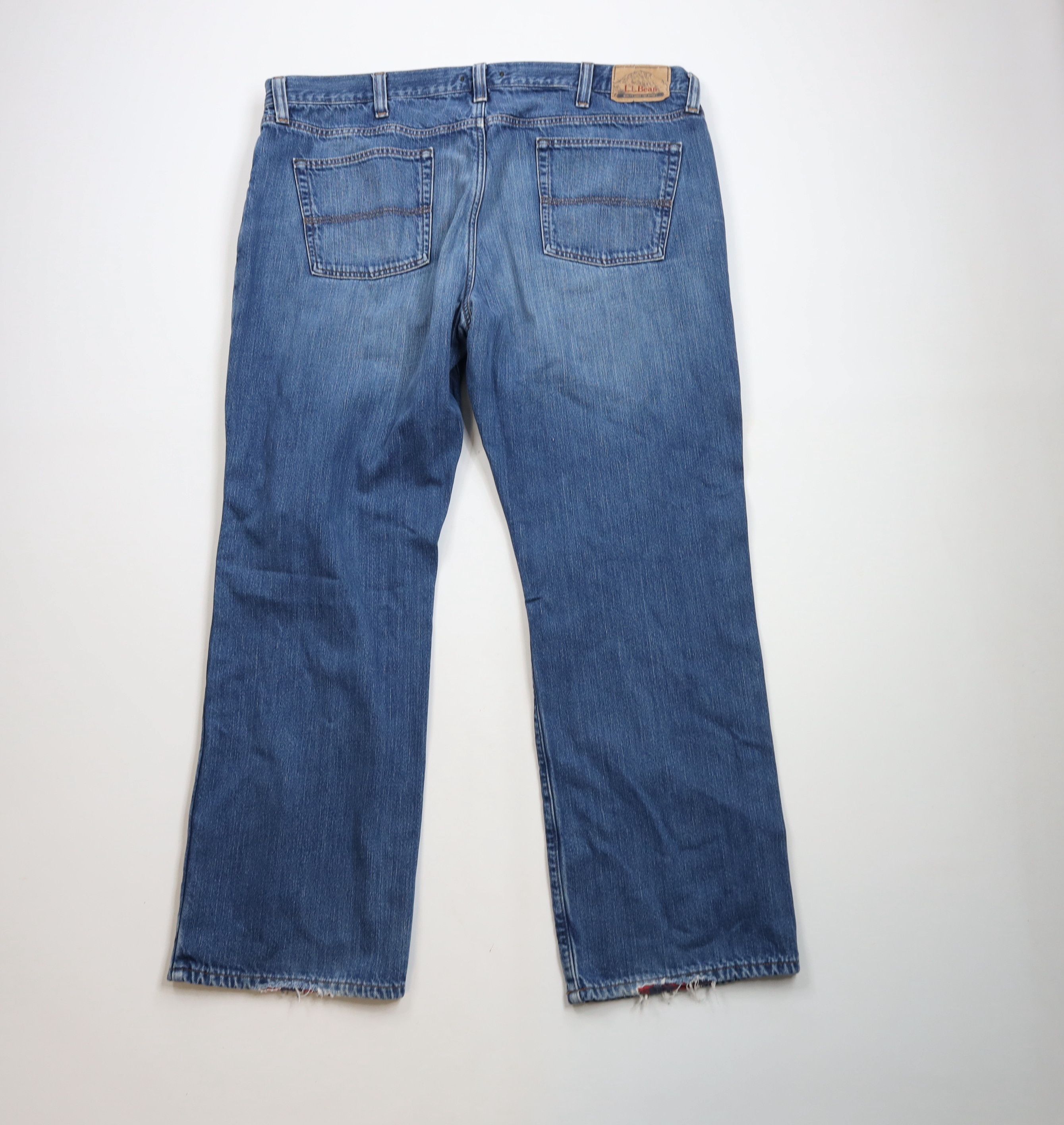 L.L. Bean × Vintage Vintage LL Bean Flannel Lined Wide Leg Denim Jeans Blue Size US 42 / EU 58 - 10 Thumbnail