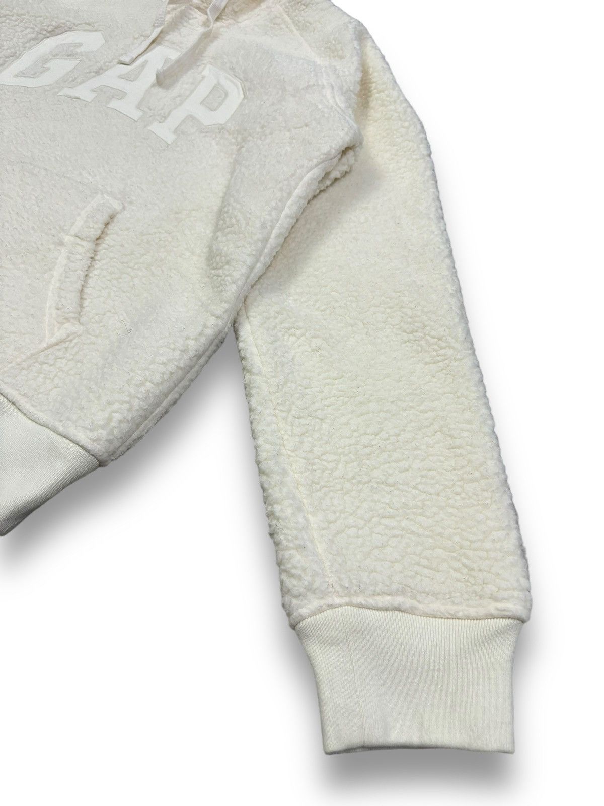 Gap × Yeezy Gap White Cream Big Logo Sherpa Pullover Hoodie Size US M / EU 48-50 / 2 - 10 Thumbnail