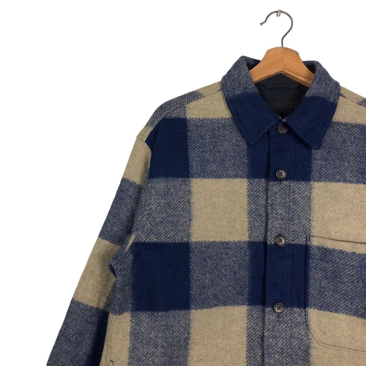Japanese Brand 🔥Vintage Wool Flannel Jacket Tartan Uniqlo Issey Miyake Size US M / EU 48-50 / 2 - 7 Thumbnail