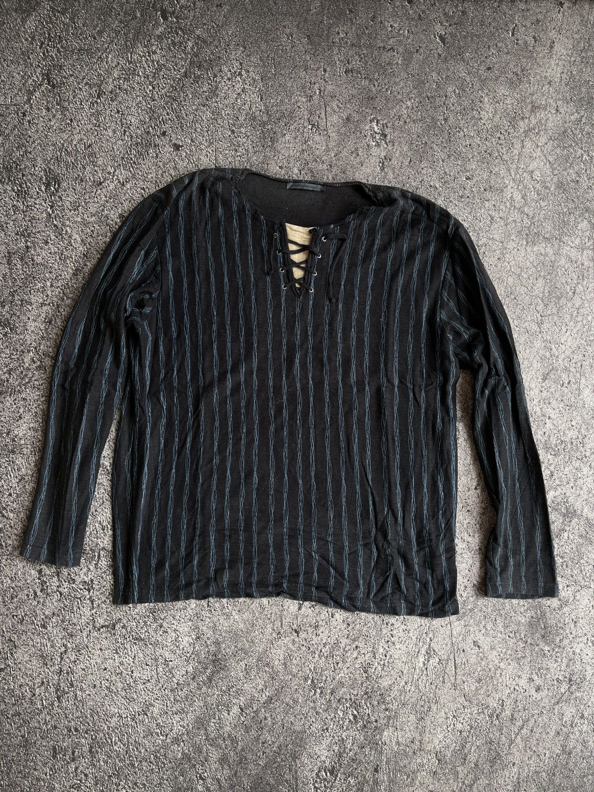 Japanese Brand Y2K Grass Hether laced ifsixwasnine long sleeve Size US L / EU 52-54 / 3 - 1 Thumbnail
