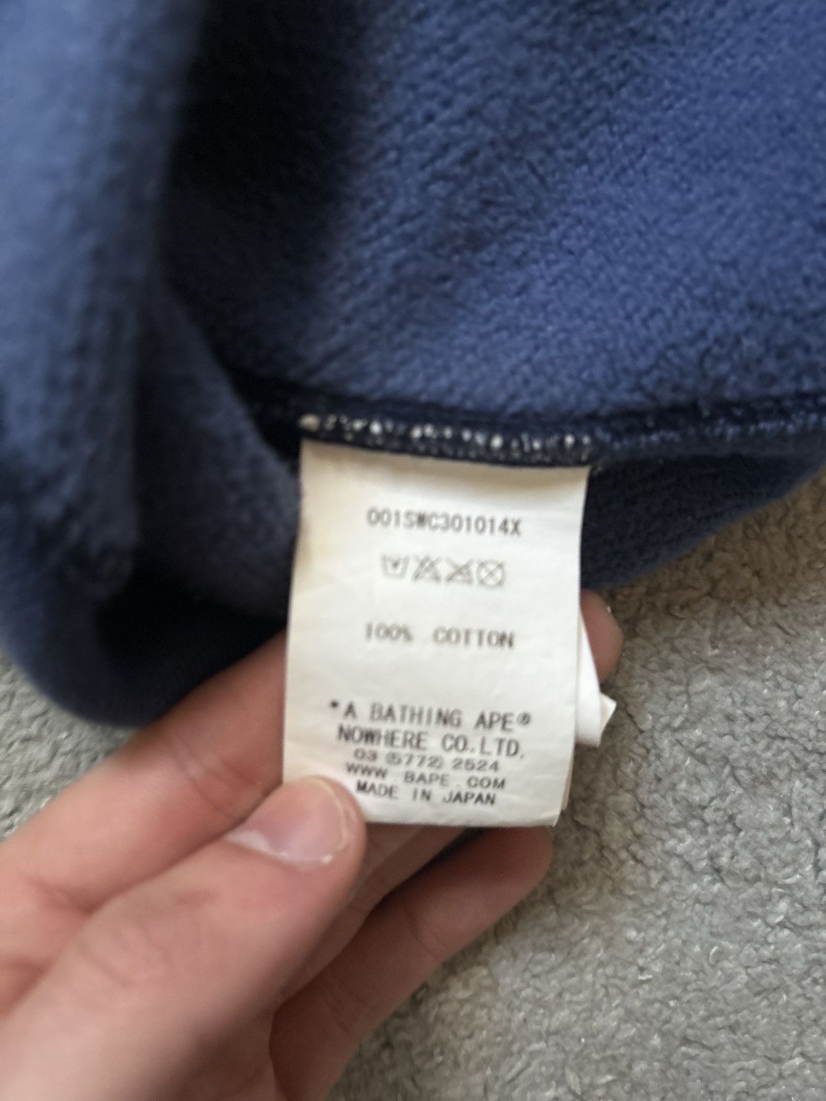 Bape Navy Bape Crewneck Size US L / EU 52-54 / 3 - 5 Thumbnail