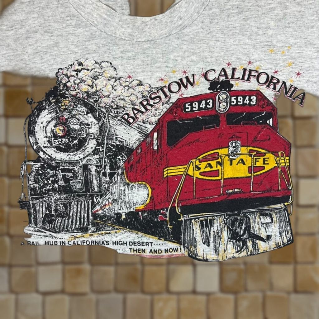 Vintage VINTAGE 90'S BARSTOW CALIFORNIA Steam Train Souvenir Single Stitch T-Shirt Mens L Grey Size US L / EU 52-54 / 3 - 1 Thumbnail