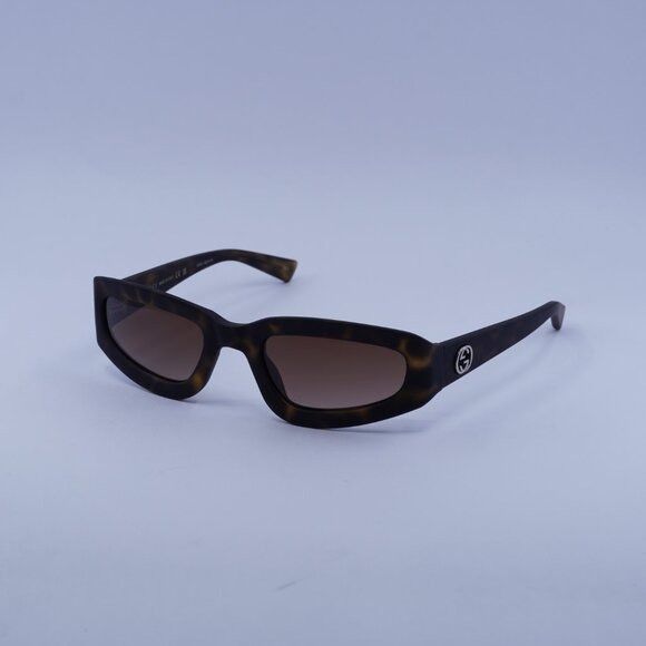 Gucci Gucci GG1787S 002 Sunglasses Dark Havana Cat Eye Frame Size ONE SIZE - 4 Thumbnail