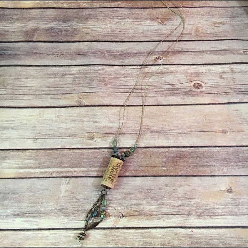 Handmade Sutter Home Cork Wine Beaded Necklace Hand Made Size ONE SIZE - 3 Thumbnail