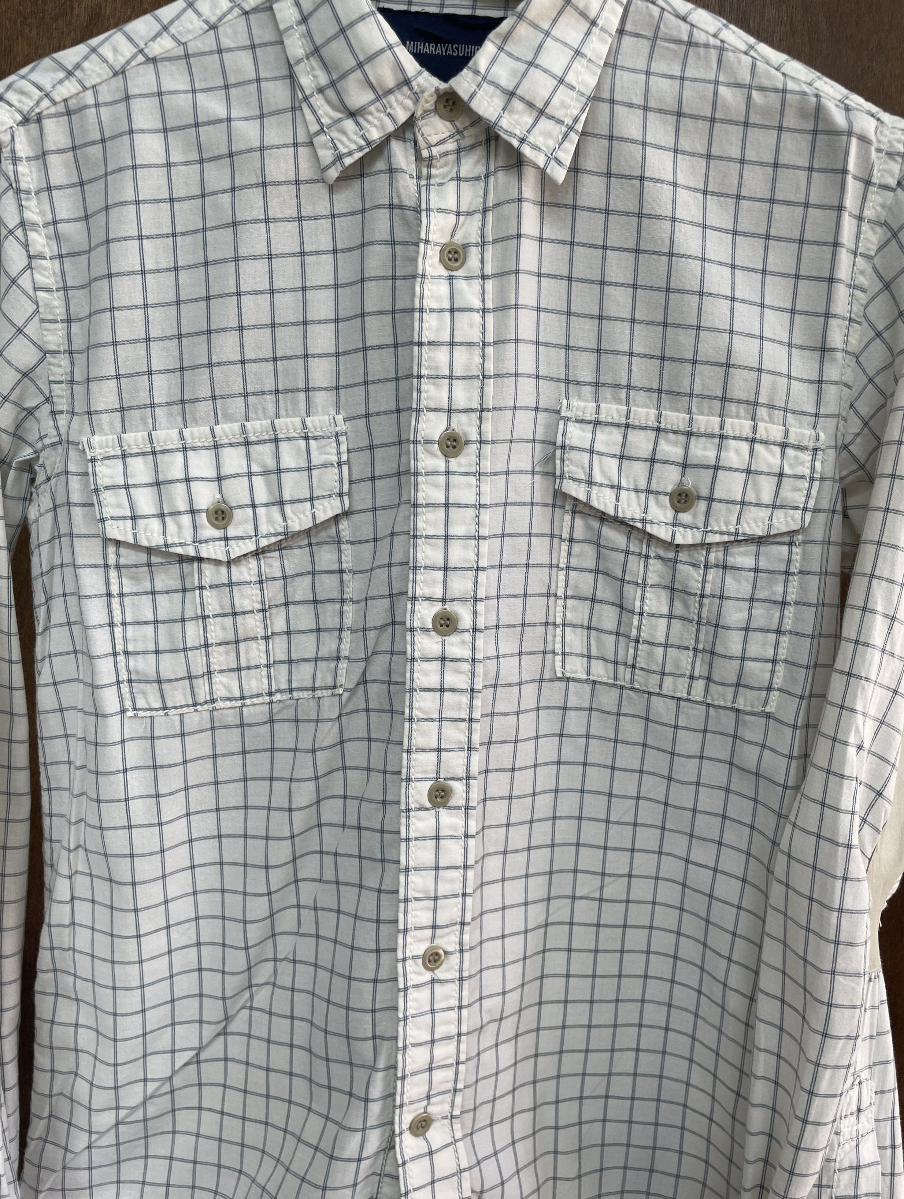 Maison MIHARA YASUHIRO MIHARAYASUHIRO Two Pocket Wool Elbow Patch Shirt Size US S / EU 44-46 / 1 - 3 Thumbnail
