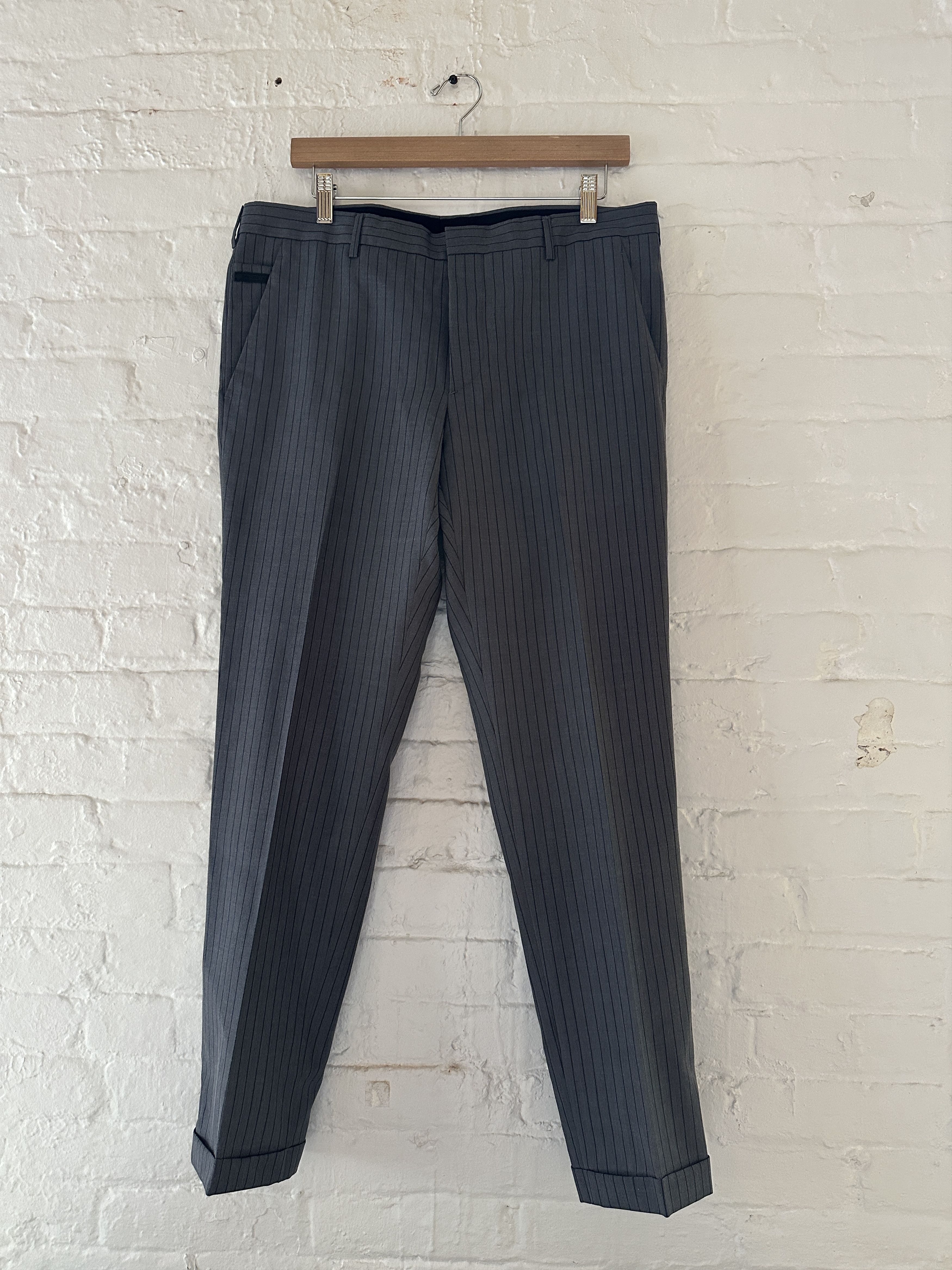 Prada Prada Mohair/Silk Striped Trousers Size US 34 / EU 50 - 1 Thumbnail