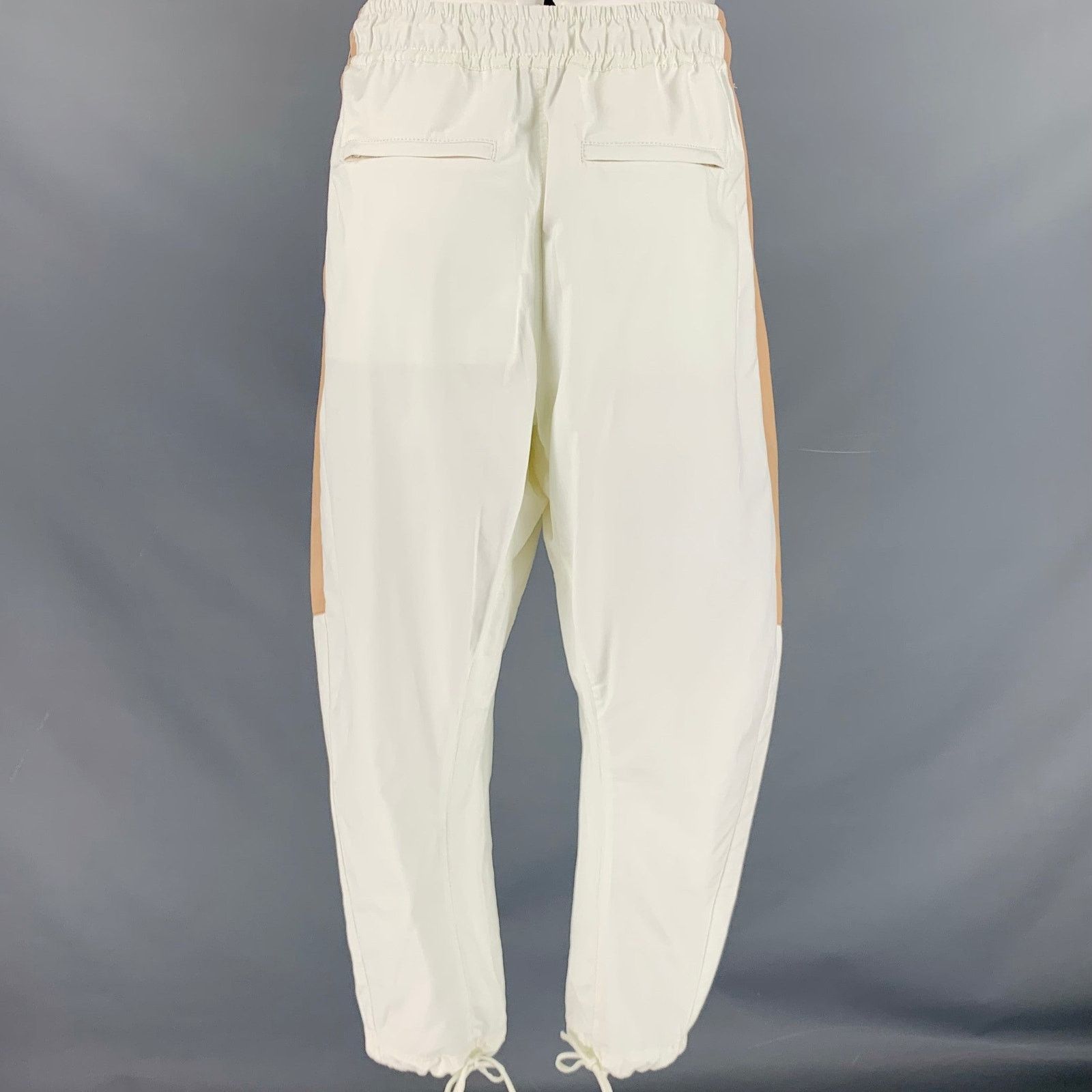 Prabal Gurung PRABAL GURUNG White Beige Two Toned Cotton Casual Pants Size US 34 / EU 50 - 2 Thumbnail
