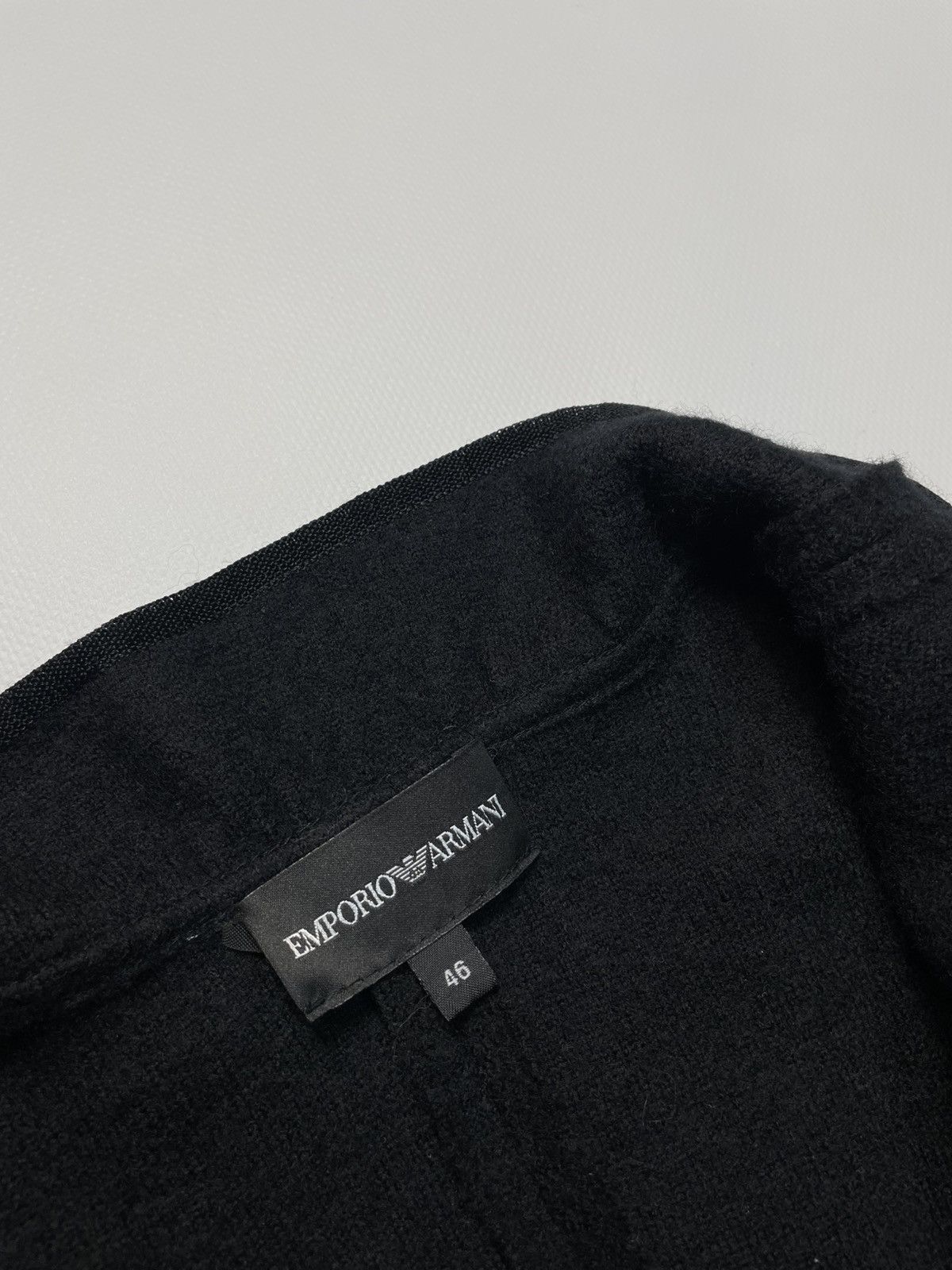 Emporio Armani Emporio Armani Black Wool Blend Cropped Jacket Size 46 Size M / US 6-8 / IT 42-44 - 2 Thumbnail