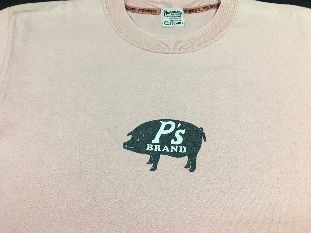 Pherrow's Vintage 90s Pherrow’s Mineral Big Pig Logo Printed Tee Size US L / EU 52-54 / 3 - 3 Thumbnail