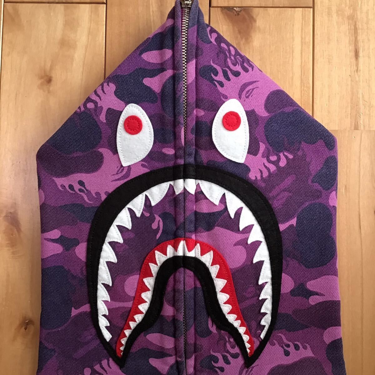 Bape × Nigo 🔥Mook limited🔥 BAPE Purple Fire camo shark full zip hoodie Size US S / EU 44-46 / 1 - 3 Thumbnail