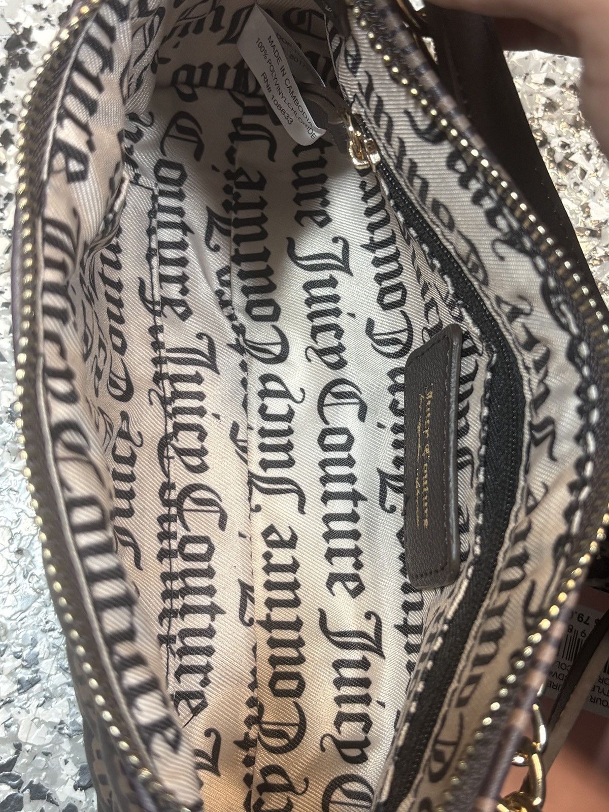 Juicy Couture Vintage Y2K Juicy Couture Brown Quilted Leather Shoulder Bag Size ONE SIZE - 7 Thumbnail
