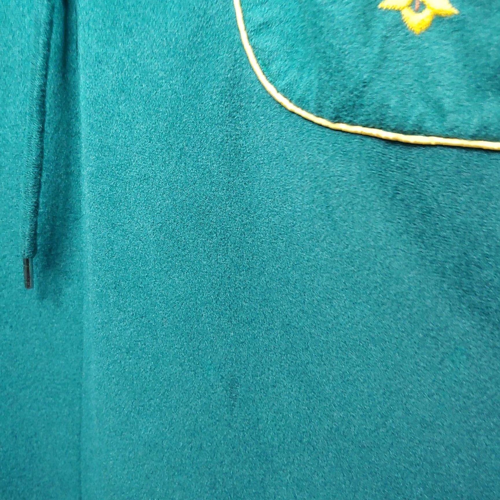 Velour VINTAGE Robe Women M 14-16 Long Green Velour Embroidered Flowers Bohemian 80s Grannycore Belted Long Robe Womens Size ONE SIZE - 7 Thumbnail