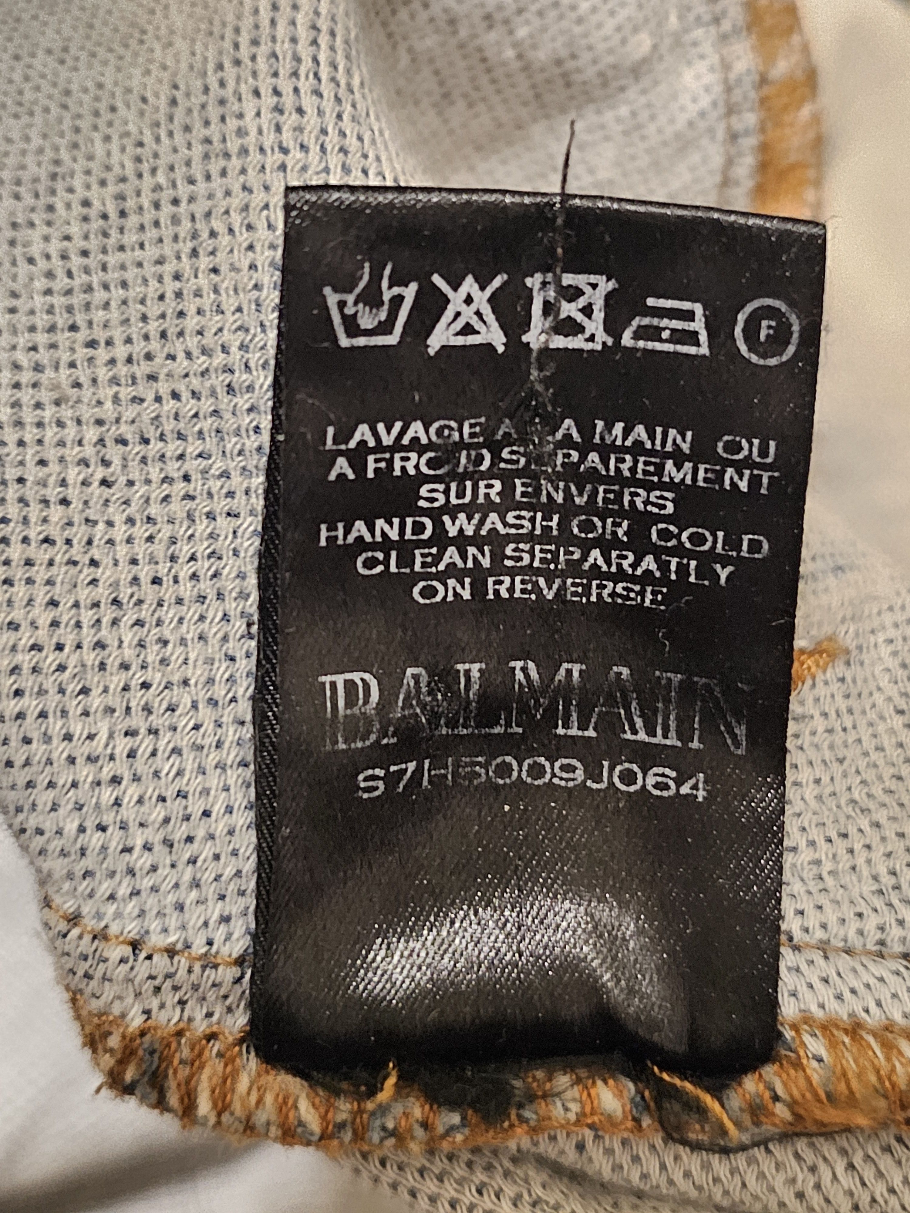 Balmain Blamin men's denim sweatpants size M Size US 30 / EU 46 - 7 Thumbnail