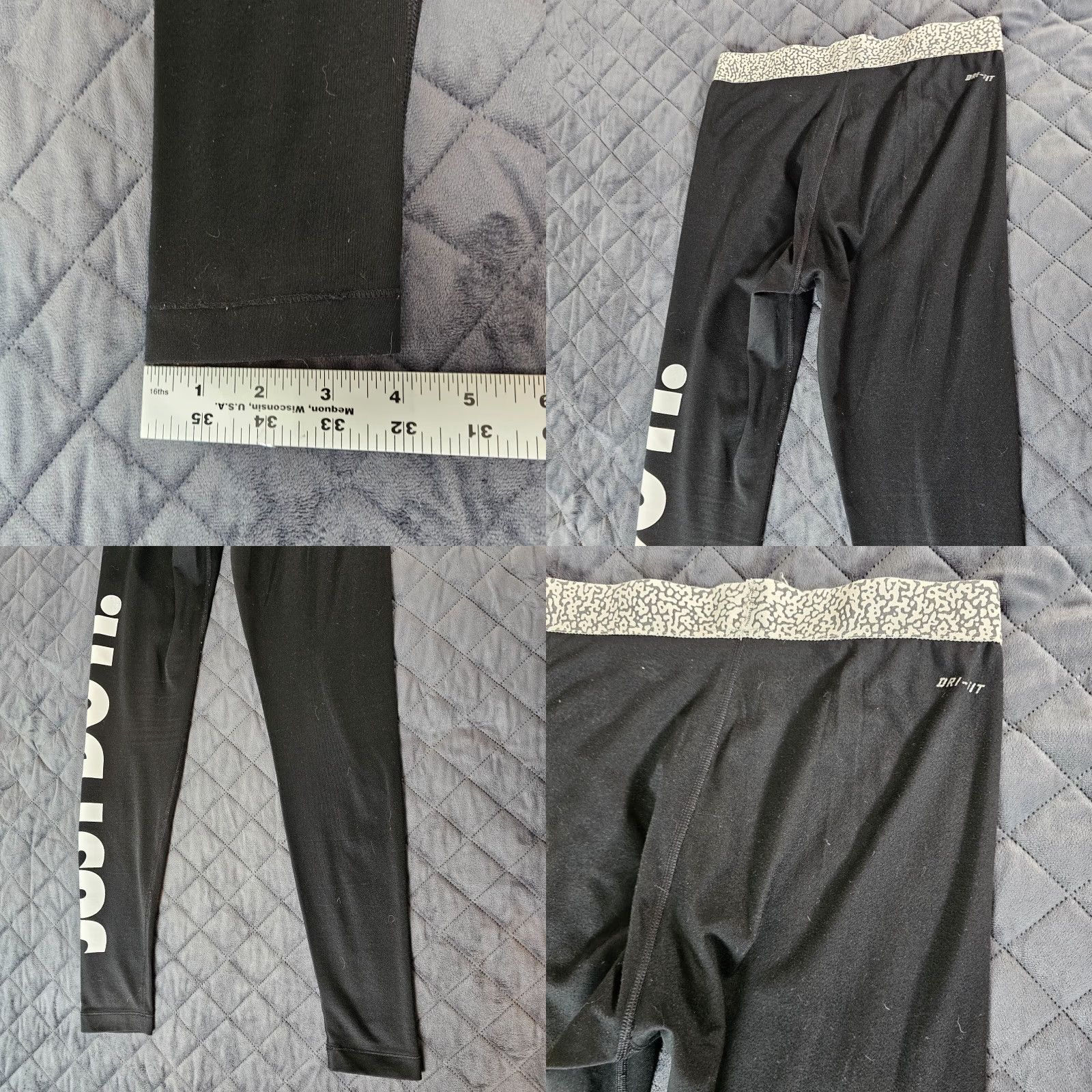 Nike VINTAGE Nike Pro Leggings Women's Size Small Black Yoga Active Gym Dri Fit Leopard Waist Size 28" / US 6 / IT 42 - 8 Thumbnail