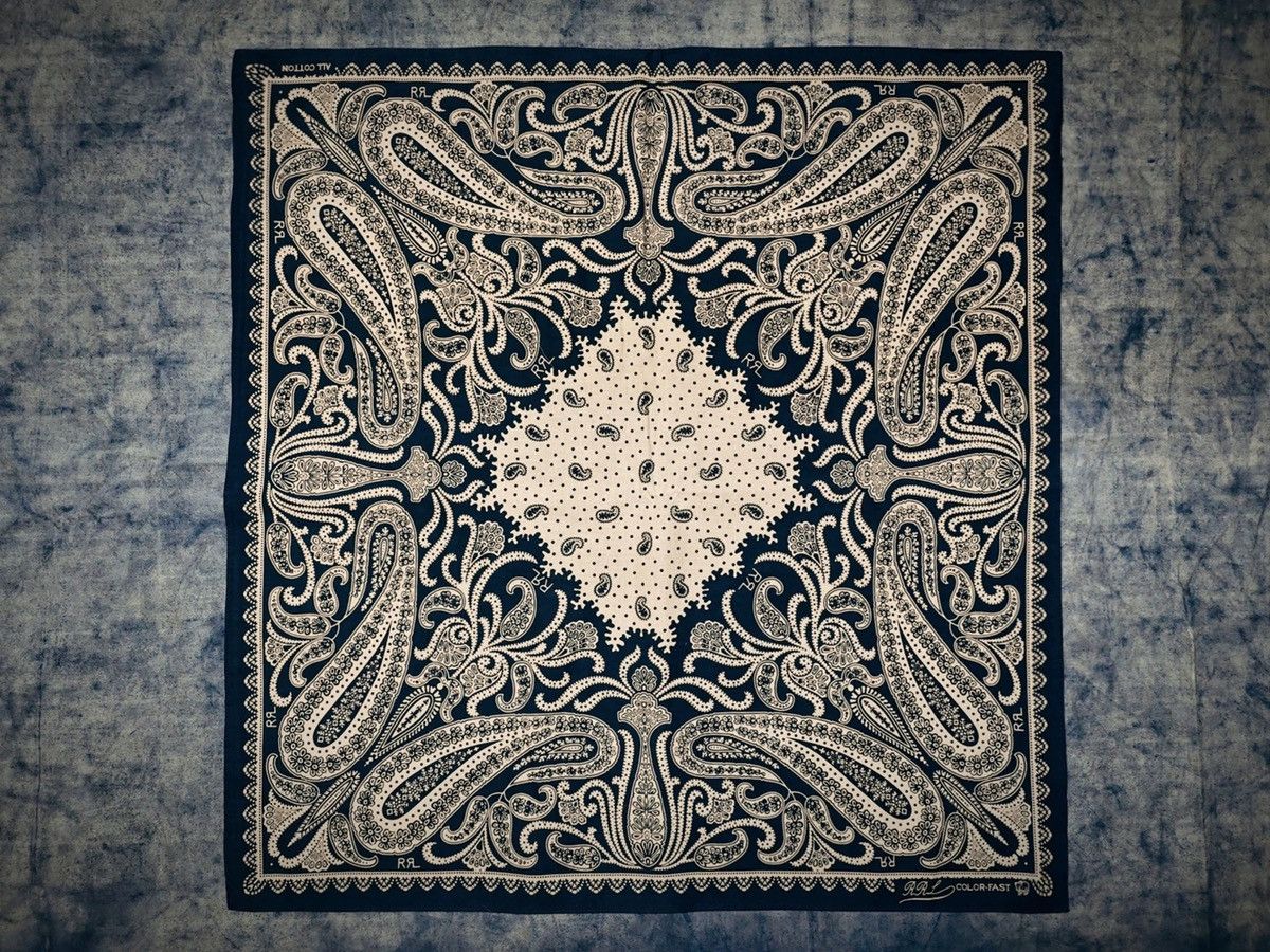 RRL Indigo Turn of the Century Paisley Bandanna Scarf