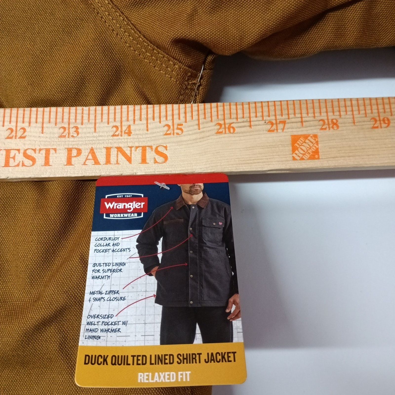 Wrangler Wrangler Jacket Duck Quilted Lined Brown Men's XL Canvas Size US XL / EU 56 / 4 - 5 Thumbnail