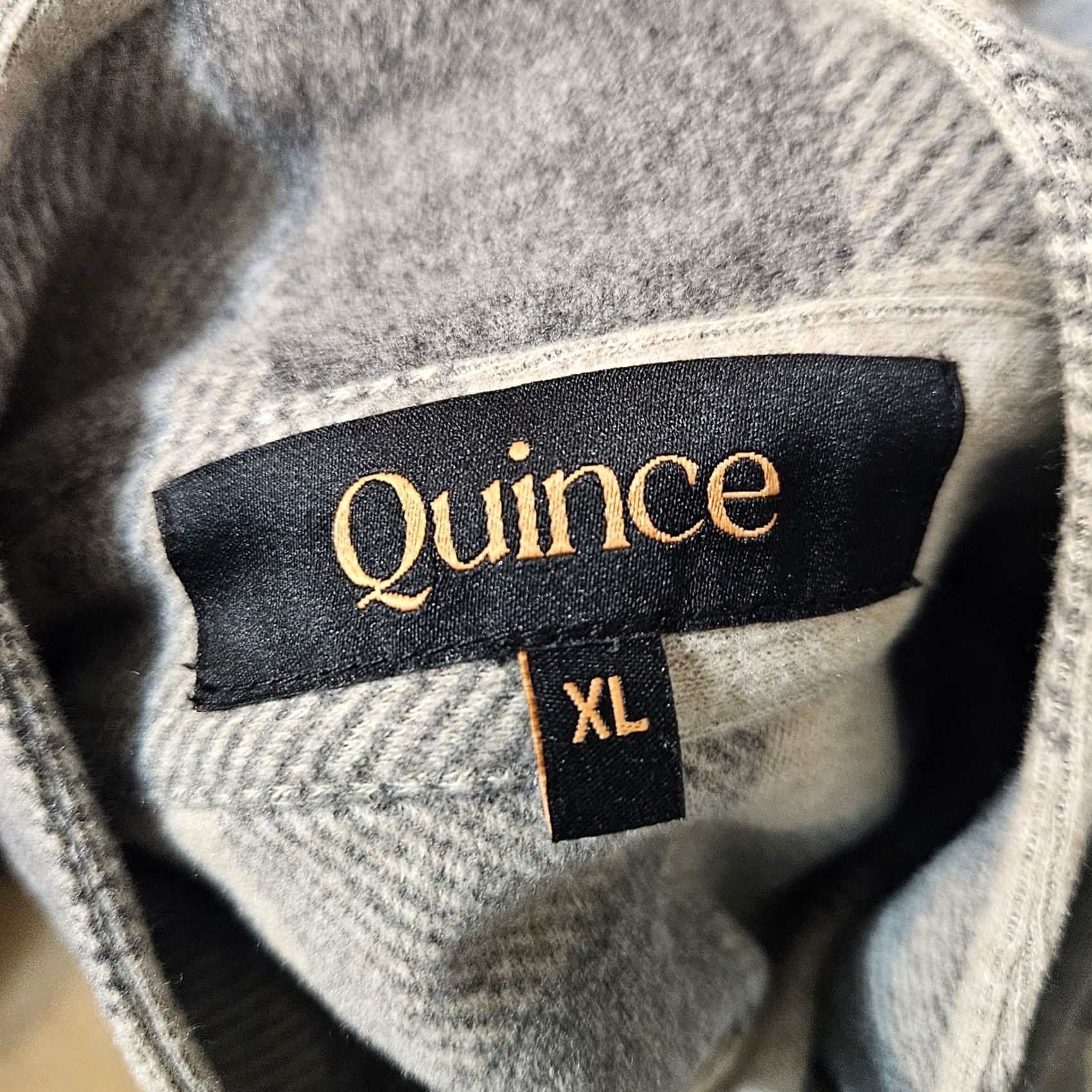 Quince Quince Shirt Mens XL Gray Stretch Sweater Fleece Plaid Soft Comfy Flannel Size US XL / EU 56 / 4 - 3 Thumbnail