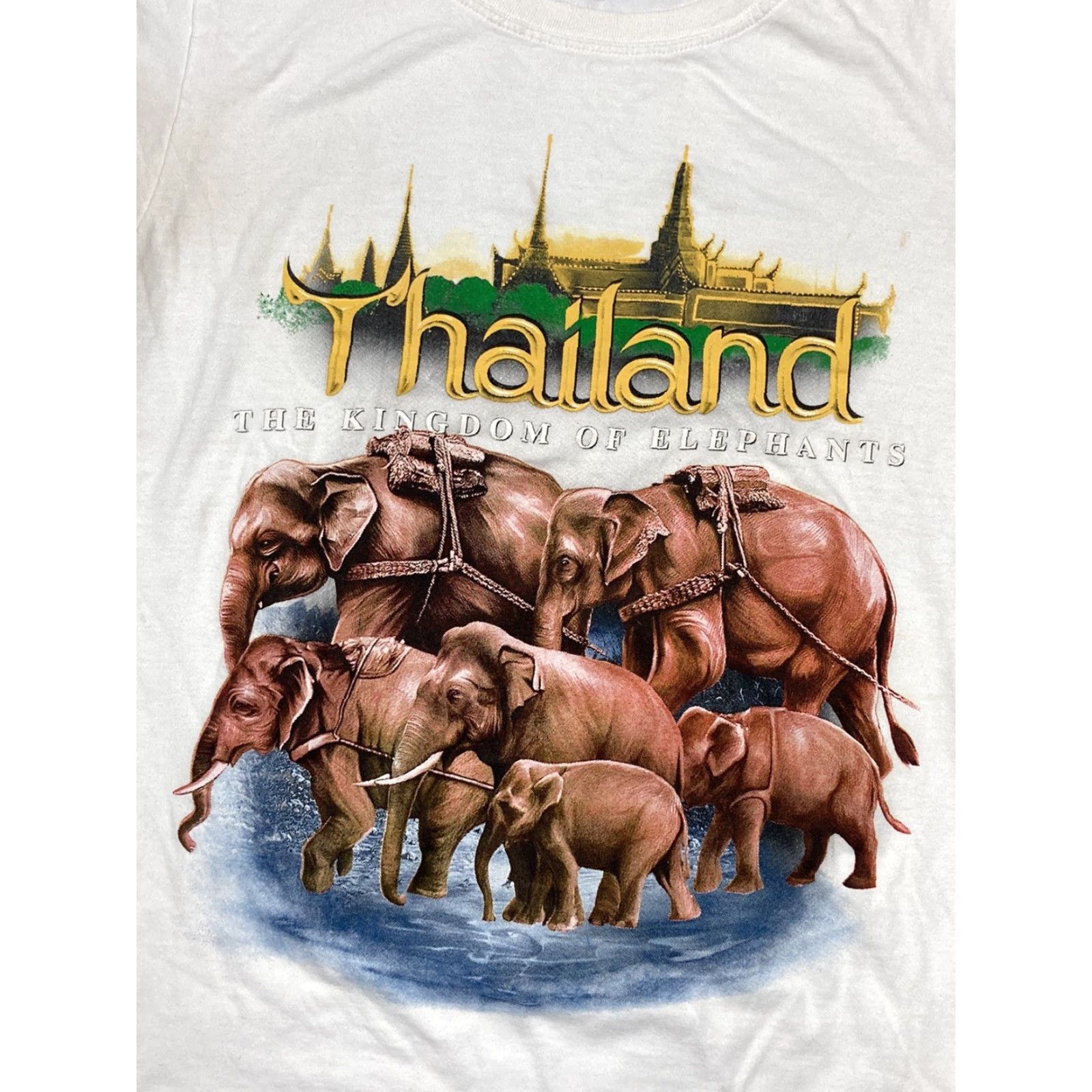 Doublet VINTAGE M & M T-Shirt Double-Sided Graphic Thailand Kingdom of Elephants Medium Men White Size US M / EU 48-50 / 2 - 2 Thumbnail