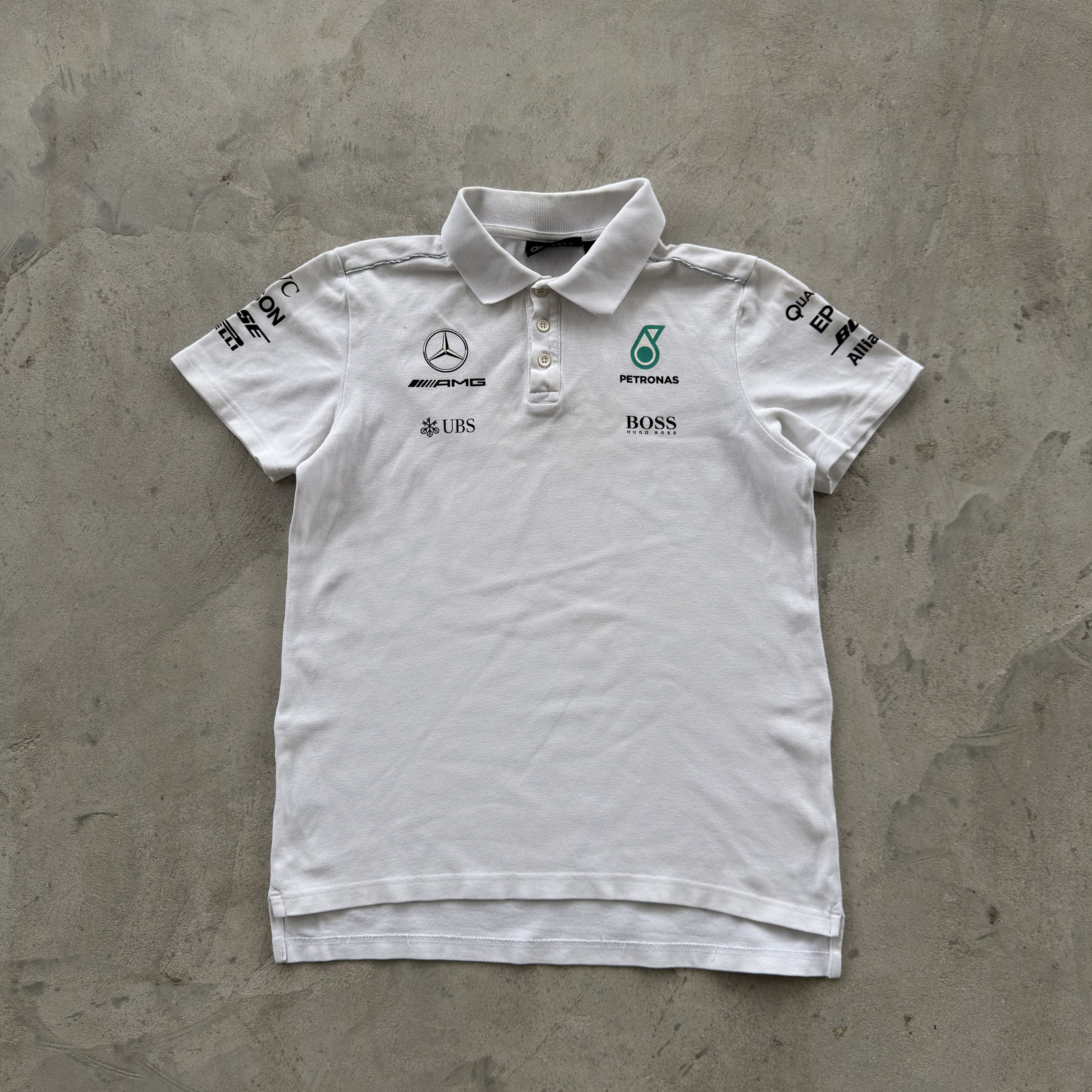 Mercedes-Benz Mercedes AMG Petronas F1 Team Polo Shirt Hugo Boss White S Size US S / EU 44-46 / 1 - 1 Thumbnail