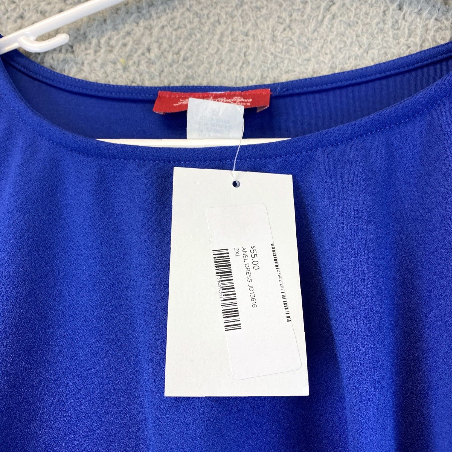 Vintage Ashley Boutique Women's XXL 2 XL Blue Longsleeve Dress NWT / 69-38 Size XXL / US 16-18 / IT 52-54 - 5 Thumbnail