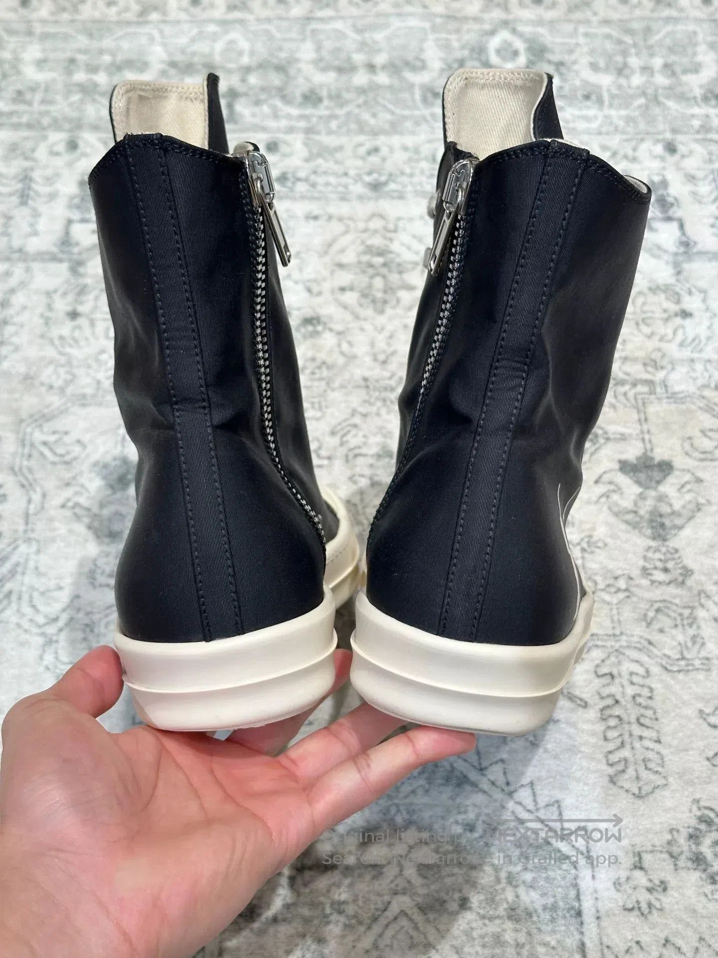Rick Owens Drkshdw Rick Owens DRKSHDW High-Top Canvas Sneakers. Size US 7 / EU 40 - 7 Thumbnail