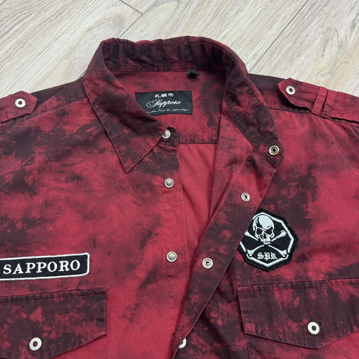 Affliction Vintage Japanese Affliction Style Skull Acid Wash Shirt Size US XL / EU 56 / 4 - 6 Thumbnail