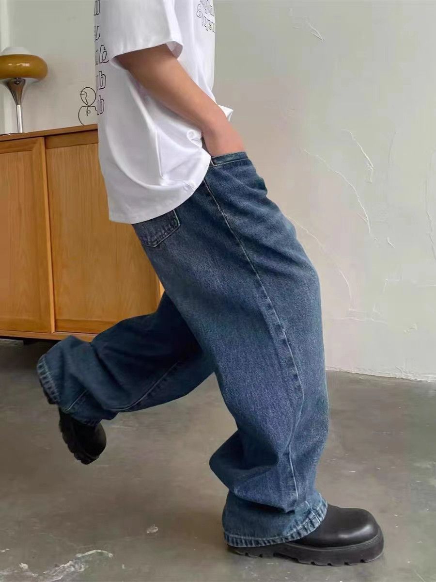 Japanese Brand × Jean Retro washed distressed heavyweight wide leg jeans Size US 30 / EU 46 - 2 Thumbnail