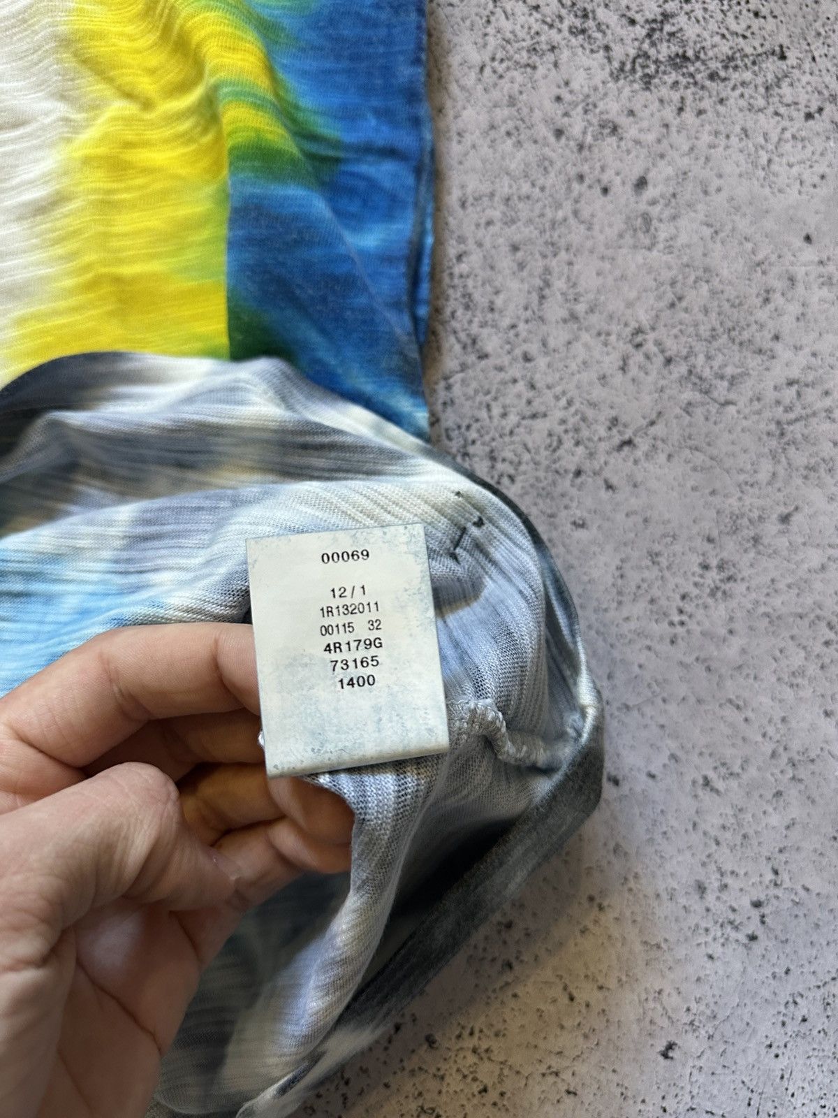 John Galliano × Vintage Vintage Galliano Tie Die T-shirt Luxury Tee V neck Y2K USA Size US M / EU 48-50 / 2 - 7 Thumbnail