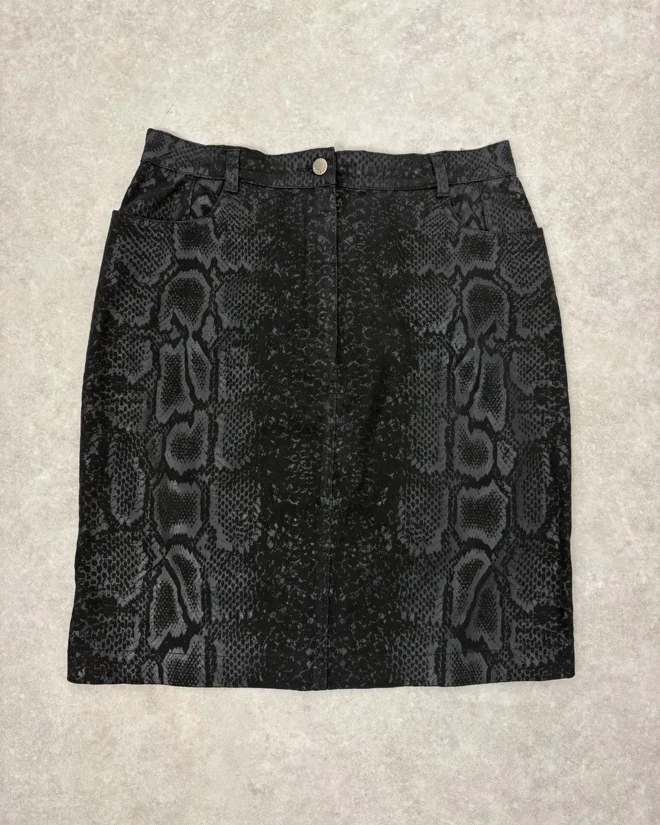 Roberto Cavalli 2000s Roberto Cavalli Black Python Skirt Size 29" - 1 Thumbnail