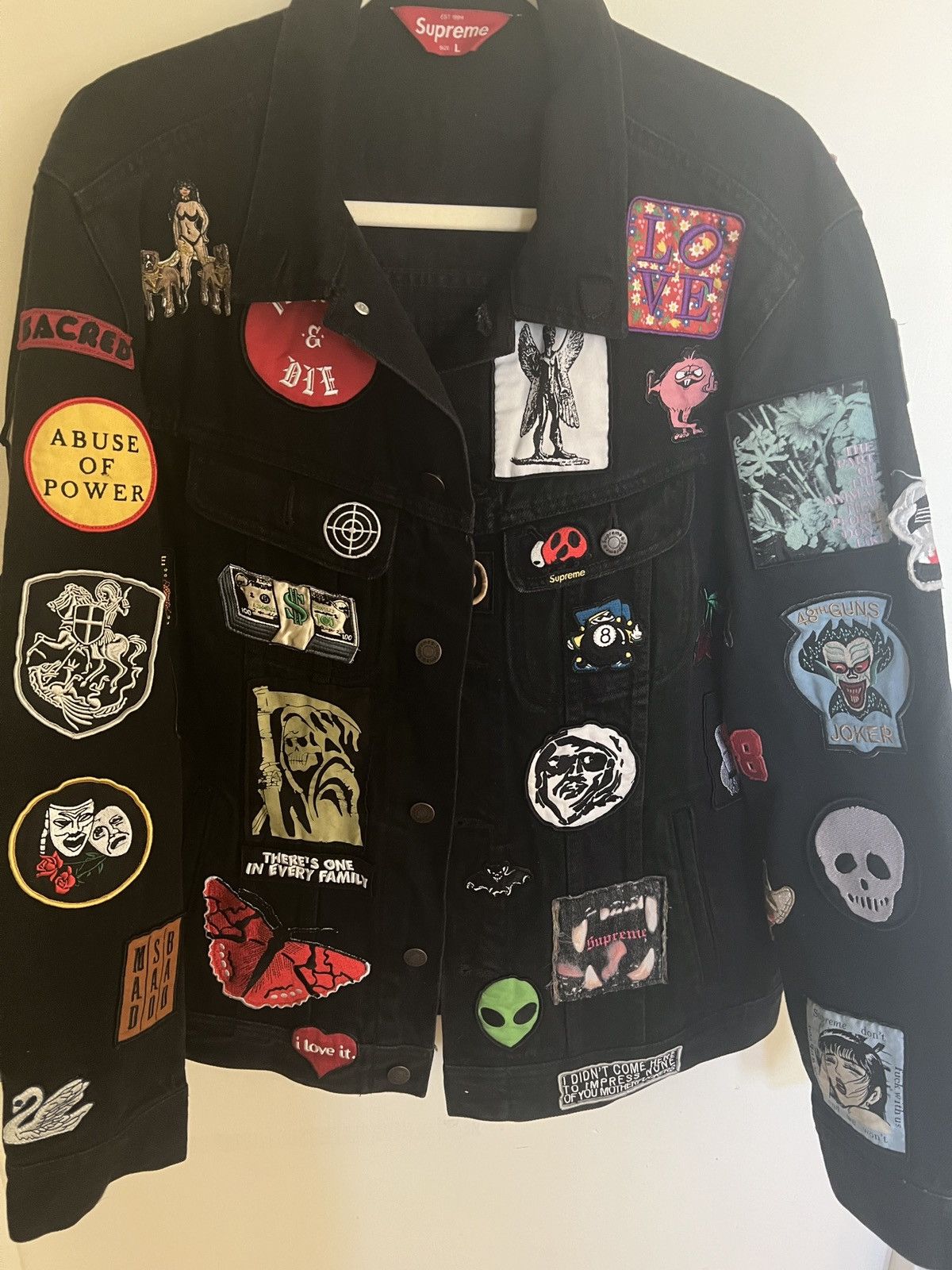 Supreme SS18 Supreme Denim Patches Jacket Size US L / EU 52-54 / 3 - 1 Thumbnail