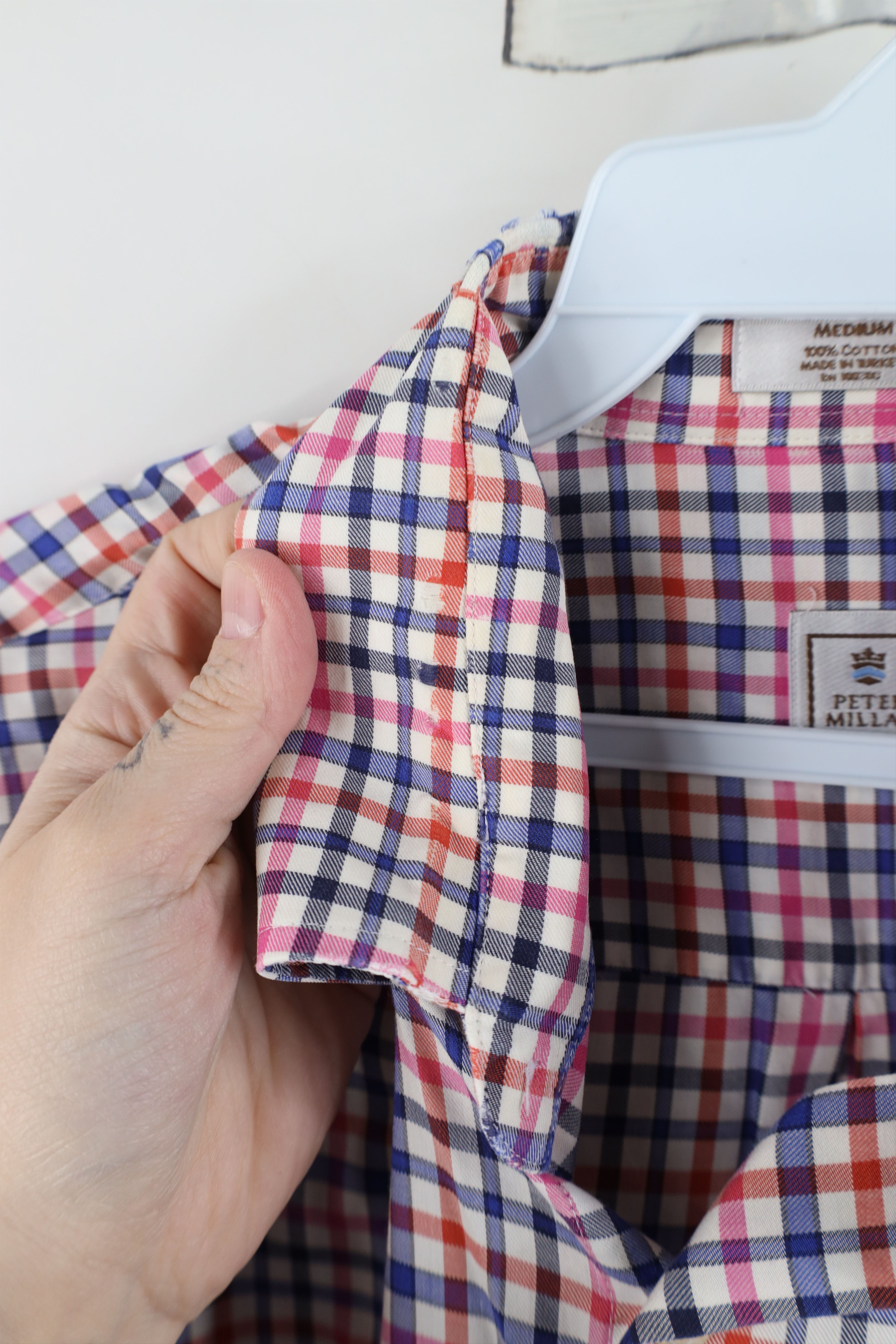 Peter Millar × Vintage Peter Millar Collared Button Down Shirt Rainbow Plaid Size US M / EU 48-50 / 2 - 11 Thumbnail