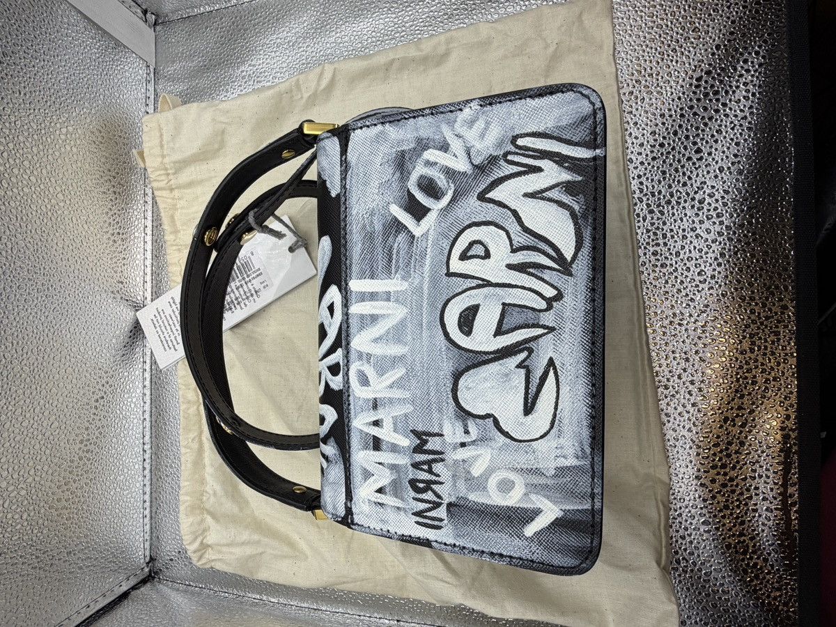 Marni Marni Love Graffiti Saffiano Leather Trunk Shoulder Bag Size ONE SIZE - 3 Thumbnail
