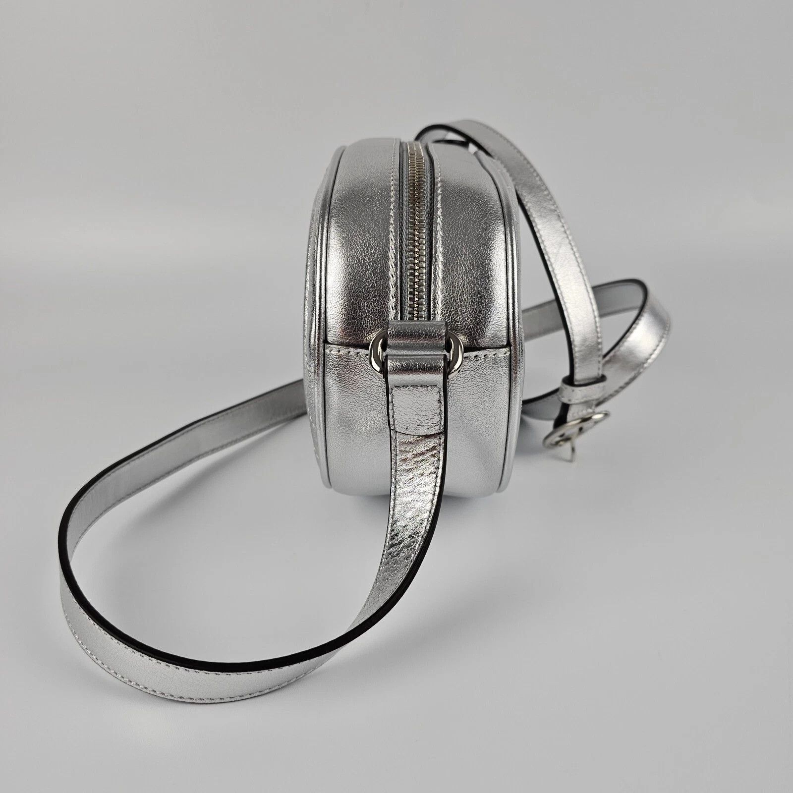 Gucci GUCCI Blondie Mini Metallic Silver Leather Shoulder Bag Size ONE SIZE - 5 Thumbnail