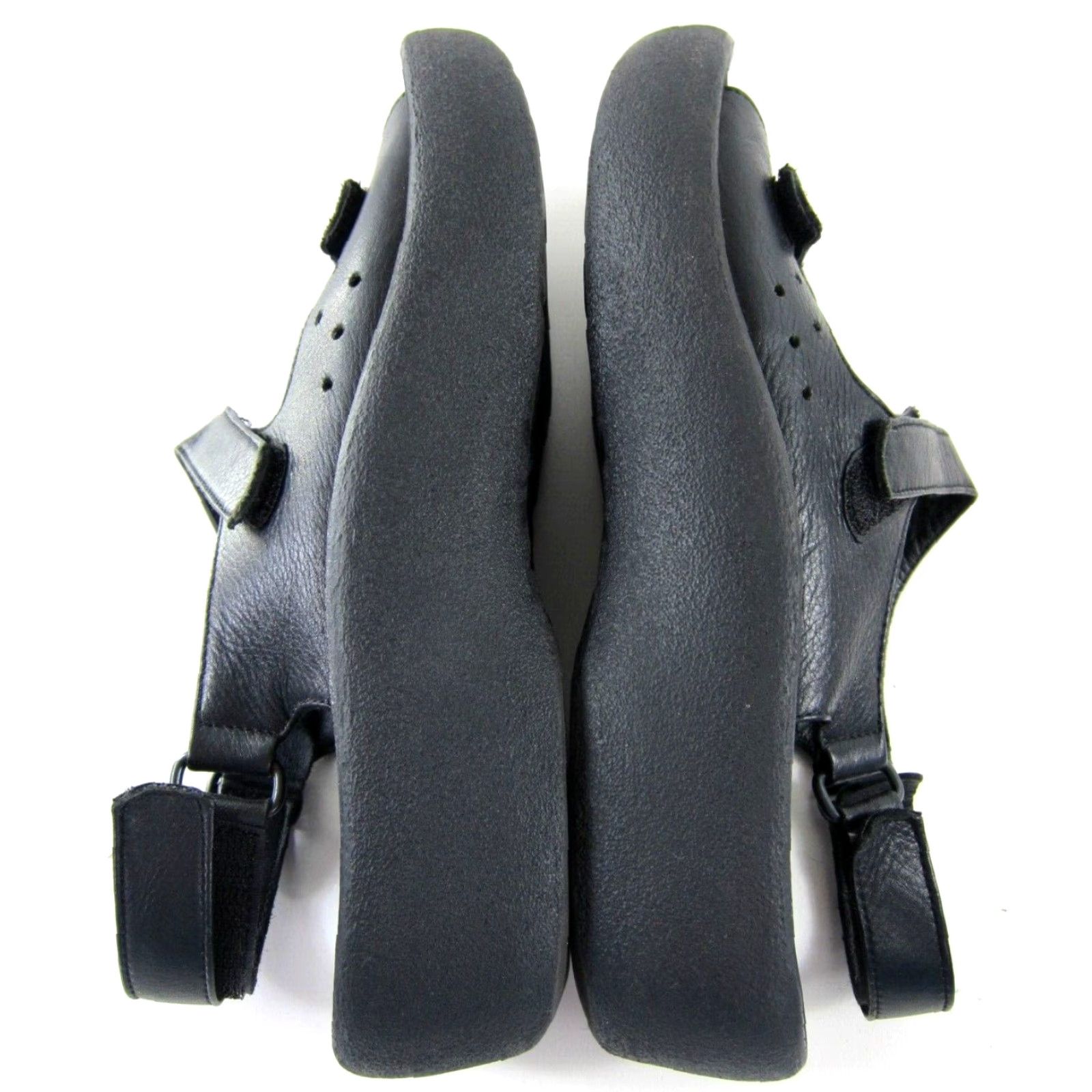 Vintage Wolky Jewel Sling Back 100% Leather Sandal Women Leather Slingback Comfort Walking Black 42/10.5 C Womens 90s Size US 11 / IT 41 - 7 Thumbnail