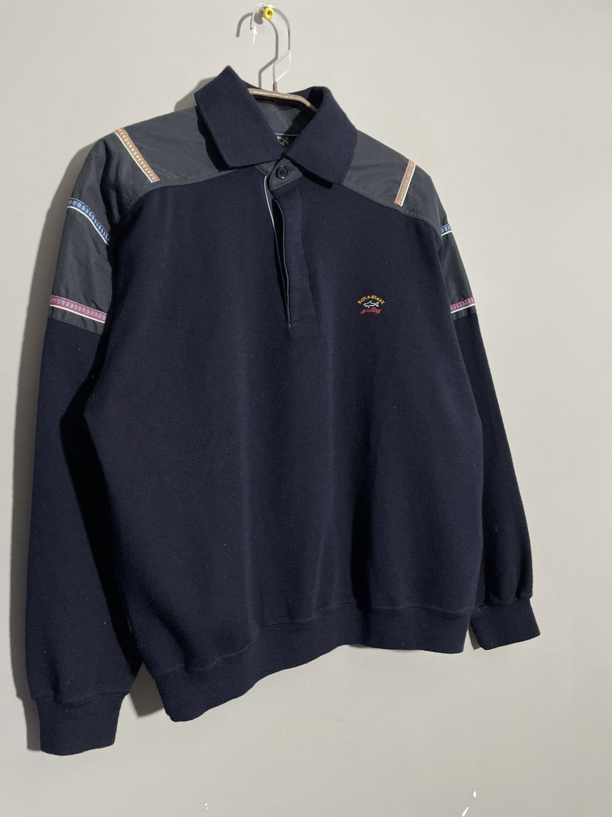 Paul & Shark Paul&Shark Mens Navy Blue Wool Jumper size M Size US M / EU 48-50 / 2 - 2 Thumbnail