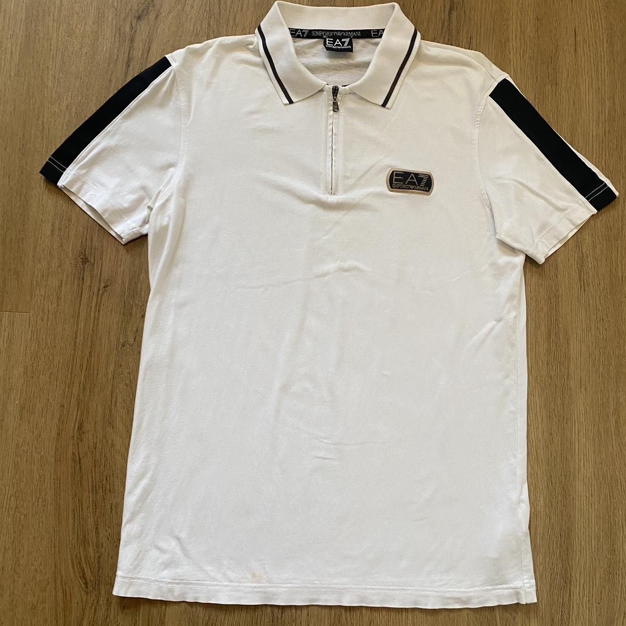 Emporio Armani White and black Armani Jeans polo shirt #poloshirt Size US M / EU 48-50 / 2 - 1 Thumbnail