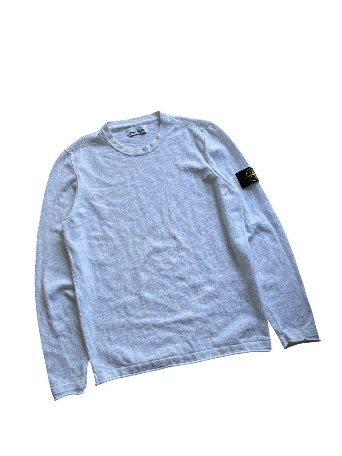 Stone Island White Crewneck Sweatshirt