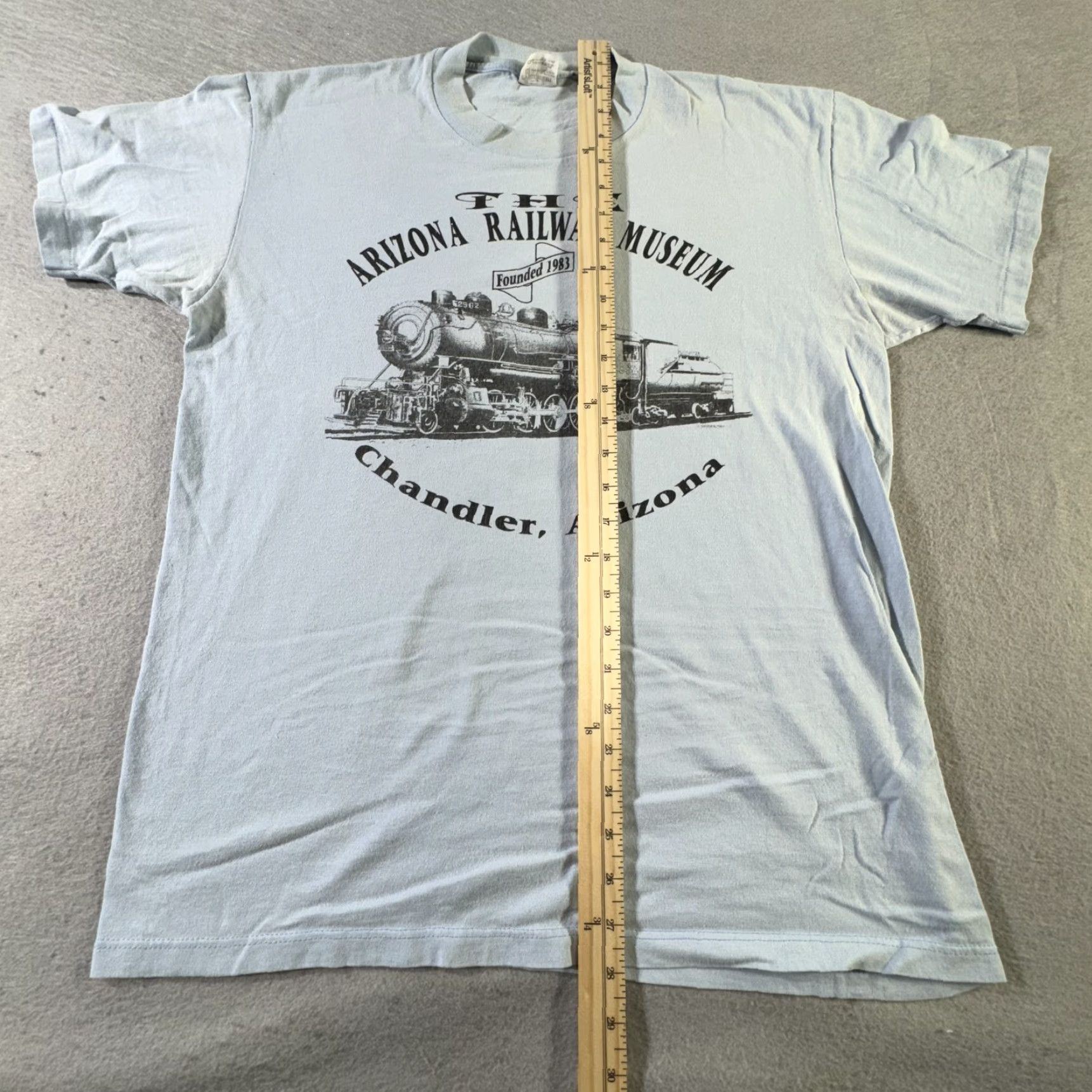 Vintage VINTAGE Arizona Railway Museum Shirt Mens Large Blue Train Graphic Chandler 80s USA Size US L / EU 52-54 / 3 - 6 Thumbnail