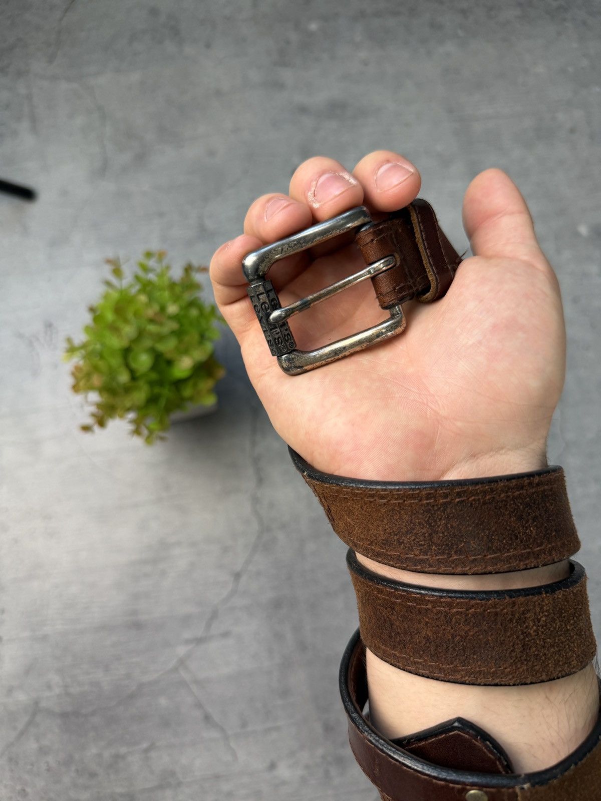 Levi's 00’S NUMBER NINE STYLE JAPAN LEATHER Y2K BELT JAPANESE RARE Size ONE SIZE - 2 Thumbnail