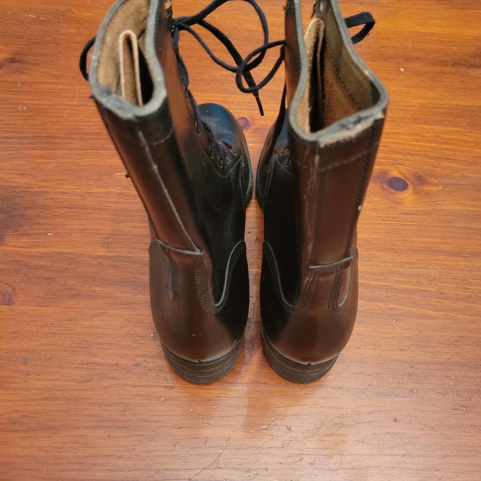 Other Vintage 1965 Military Black Leather Combat Boots 8B Tactical Size US 8 / EU 41 - 4 Thumbnail