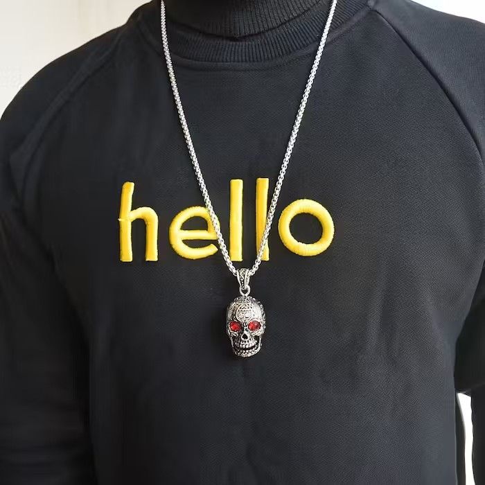 Jewelry × Vintage Skull Pendant Necklace Size ONE SIZE - 1 Thumbnail