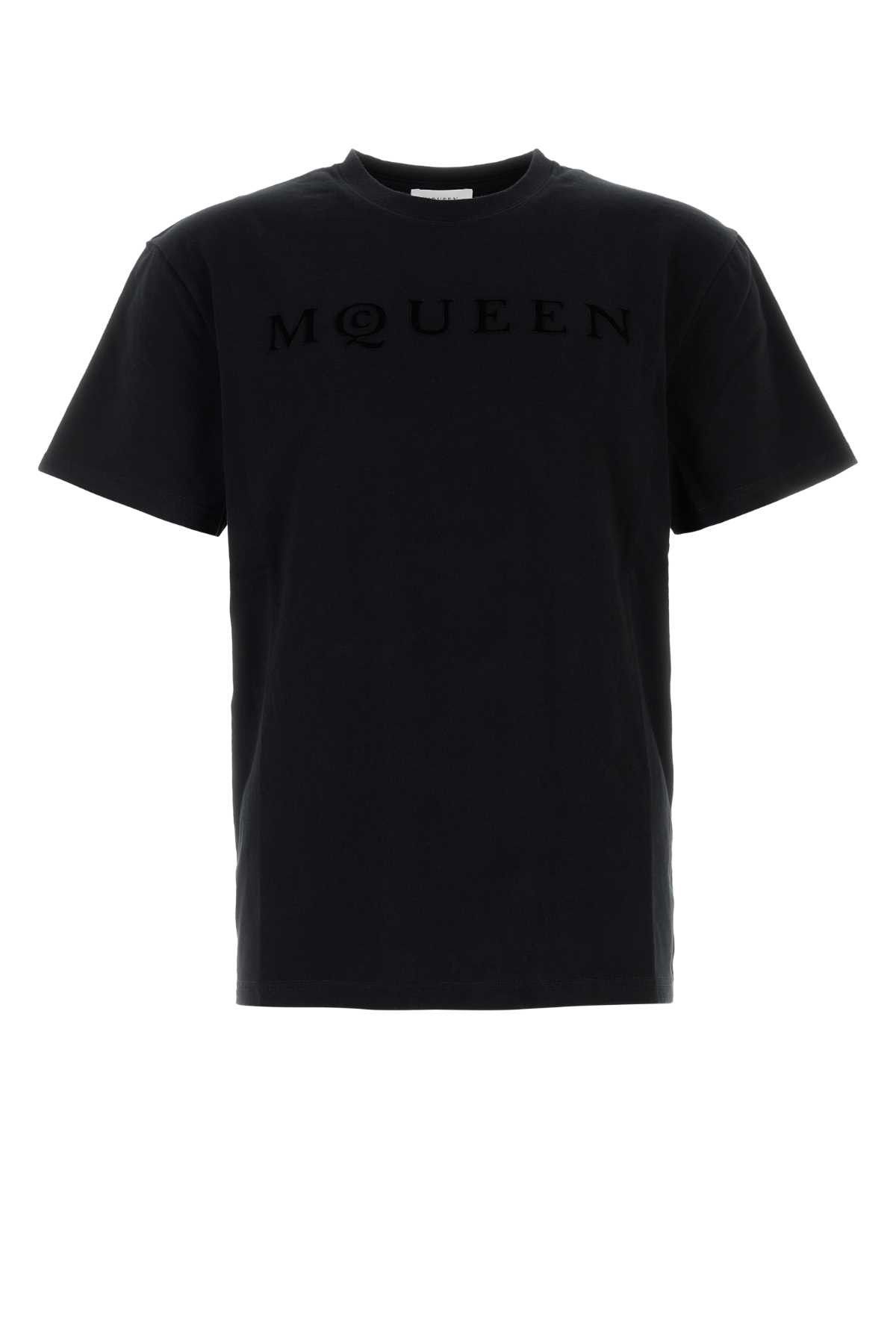 Alexander McQueen Black Cotton T-Shirt Size US M / EU 48-50 / 2 - 1 Thumbnail