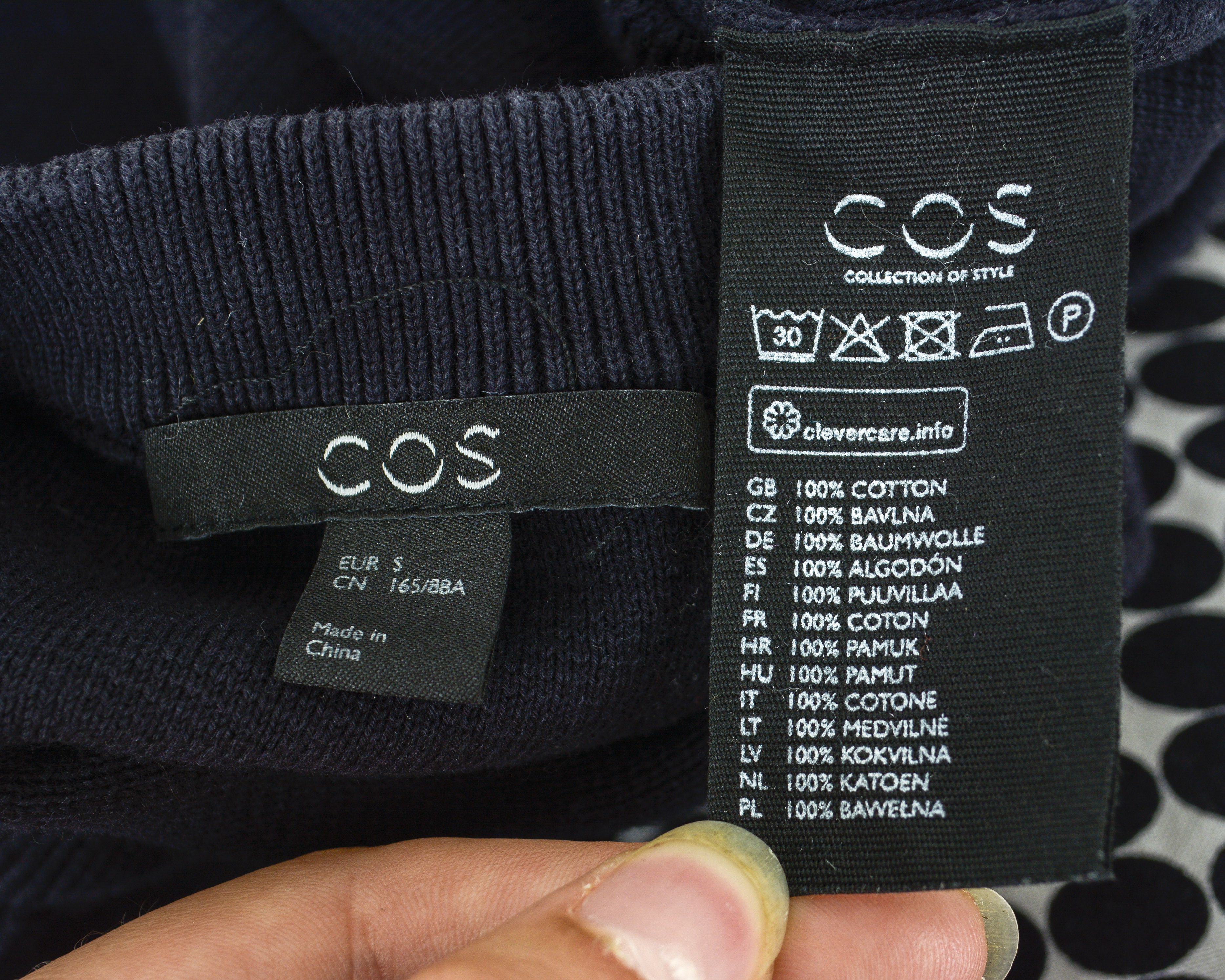 Cos COS Cotton Jumper S Sweater Pullover Crew Neck Top Size US S / EU 44-46 / 1 - 4 Thumbnail