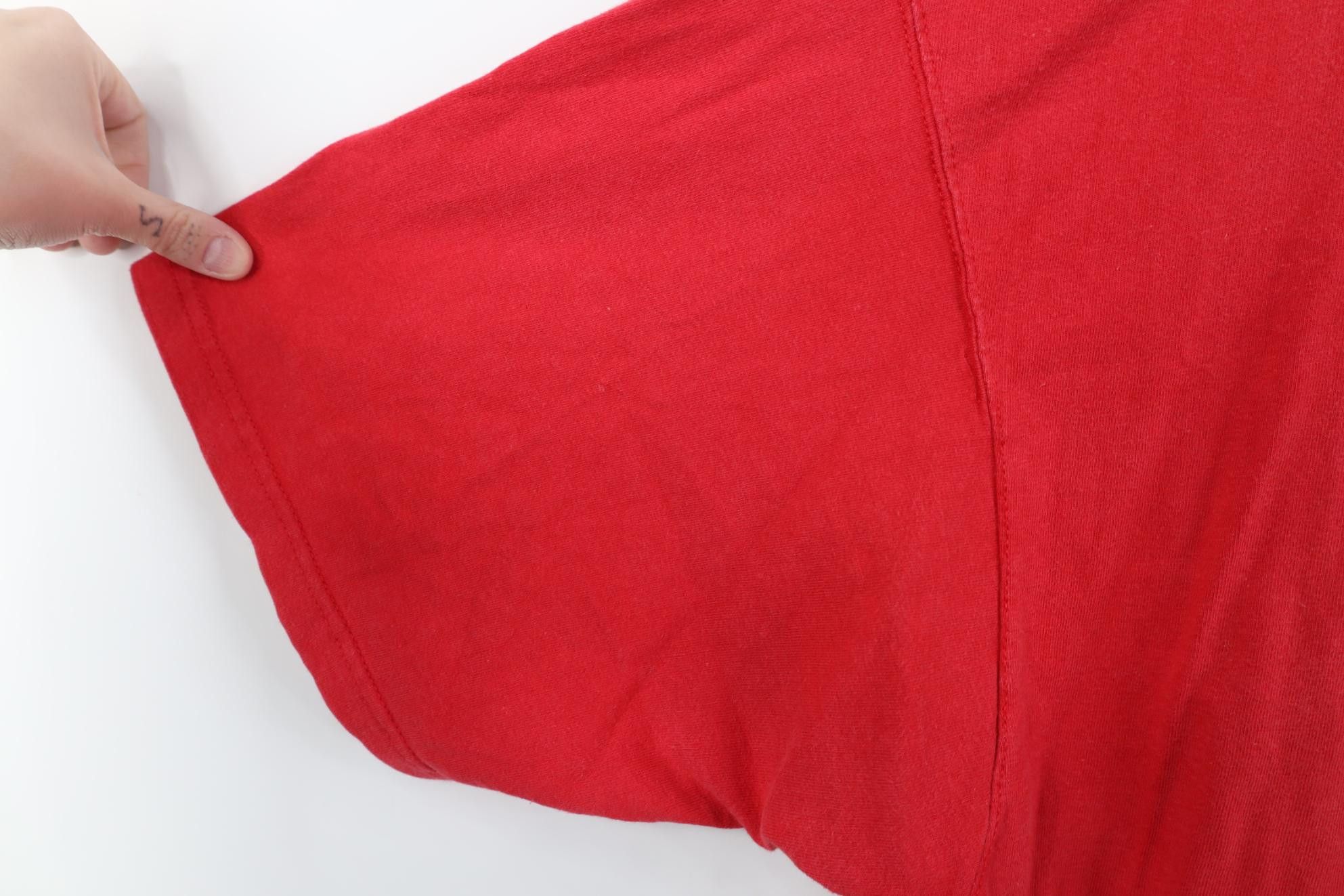 Vintage Vintage 90s Streetwear Blank Heavyweight Cotton T-Shirt Red Size US XXL / EU 58 / 5 - 11 Thumbnail