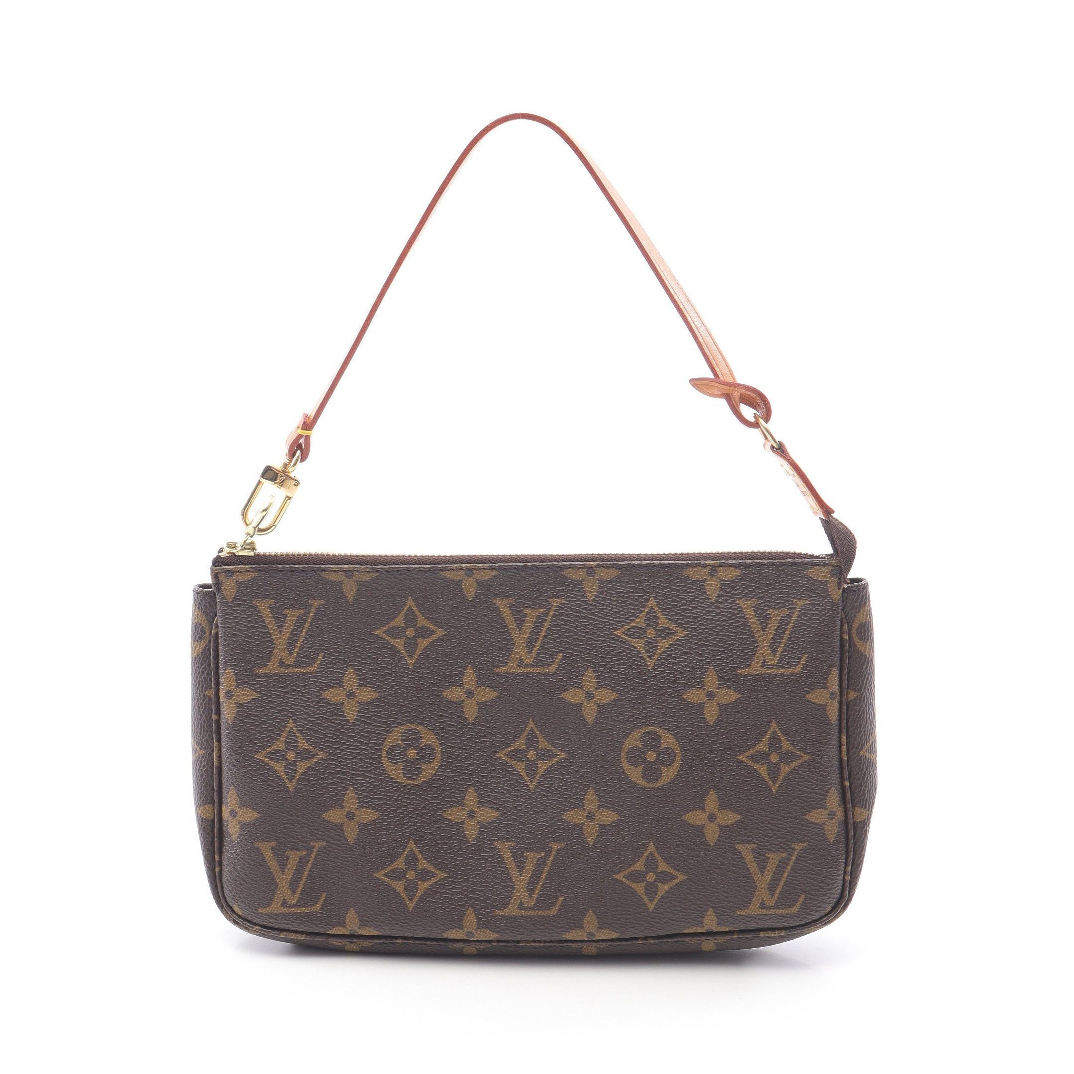Louis Vuitton Louis Vuitton Pochette Accessoires Monogram Handbag Leather Brown Size ONE SIZE - 1 Thumbnail