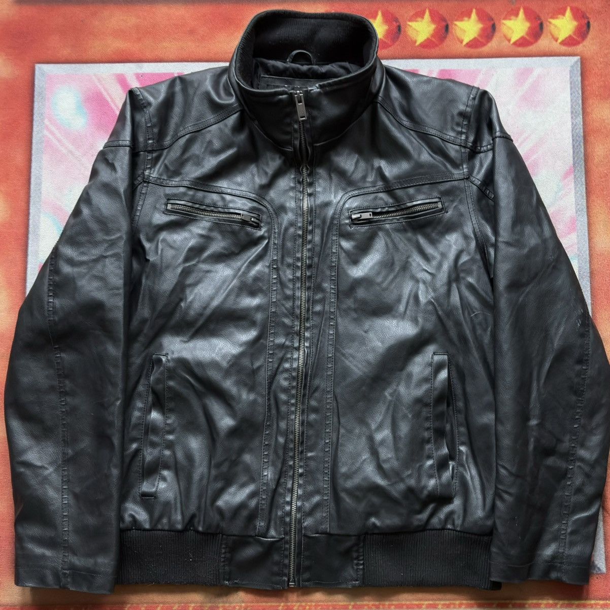 Sean John Sean John Faux-Leather Motorcycle Jacket Size US L / EU 52-54 / 3 - 1 Thumbnail