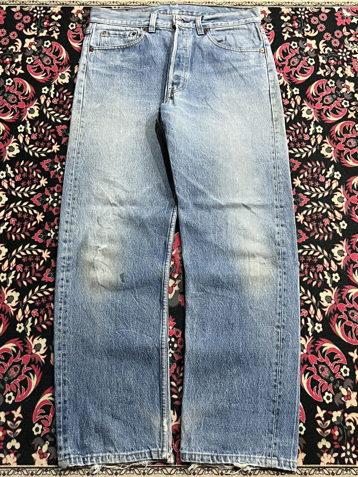 Levi's Vintage Y2K Levi’s 501 Blue Washed Straight Leg Jeans Size US 33 - 1 Thumbnail