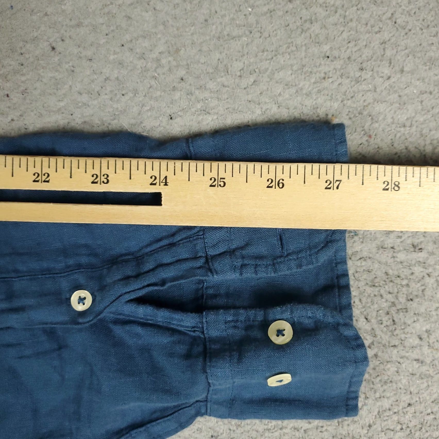 La Martina La Martina Shirt Mens 2XL Blue Linen Button-Up Long Sleeve Casual Business Formal Party/Cocktail Travel Workwear Shirt Mens Size US XXL / EU 58 / 5 - 7 Thumbnail
