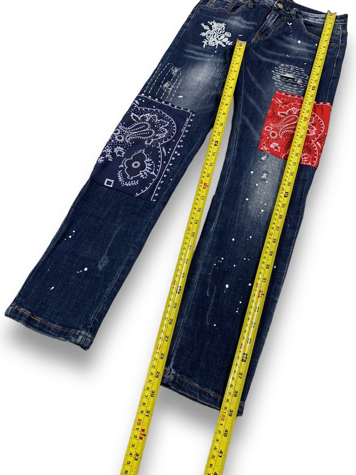 Kapital Vintage Boro Sashiko Bandana Patchwork Jeans like Kapital Size US 29 - 13 Thumbnail